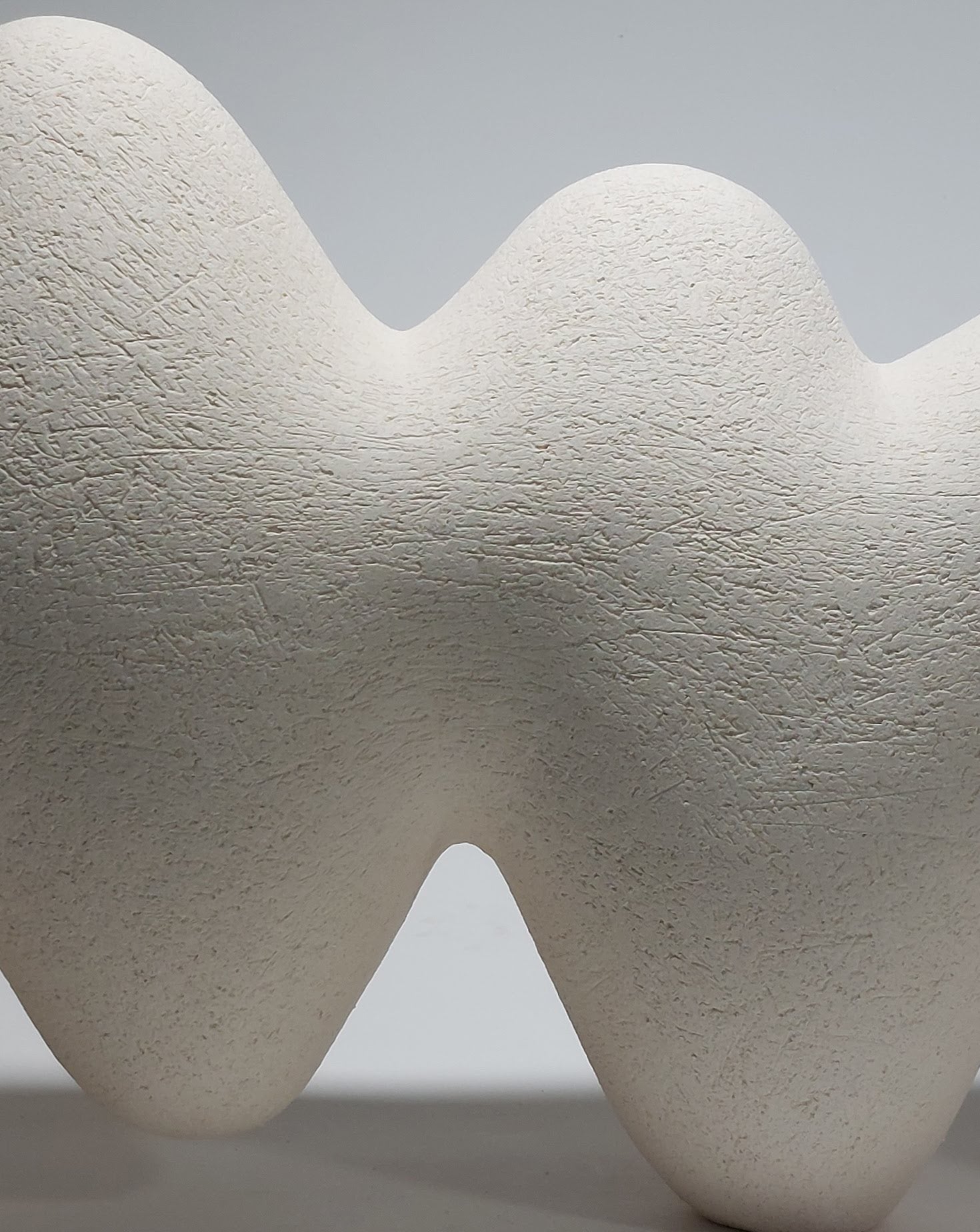 Pulse No 2 White Ceramic Sculpture