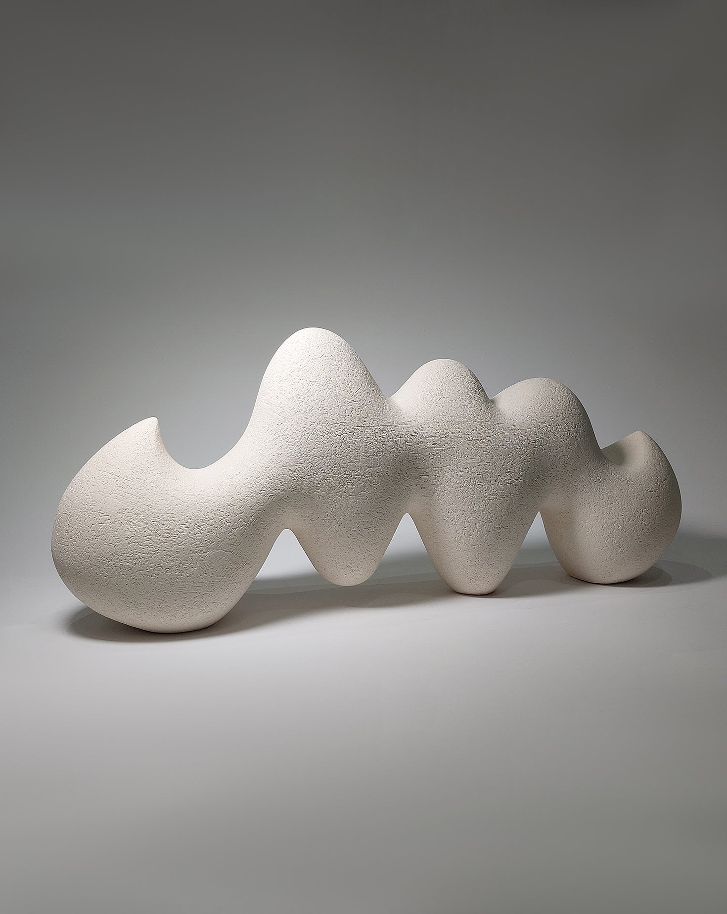 Pulse No 2 White Ceramic Sculpture