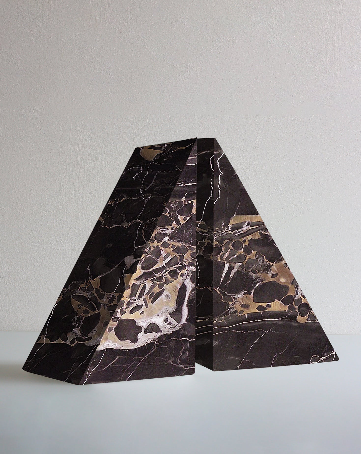 Set of 2 Portoro Black Bookends