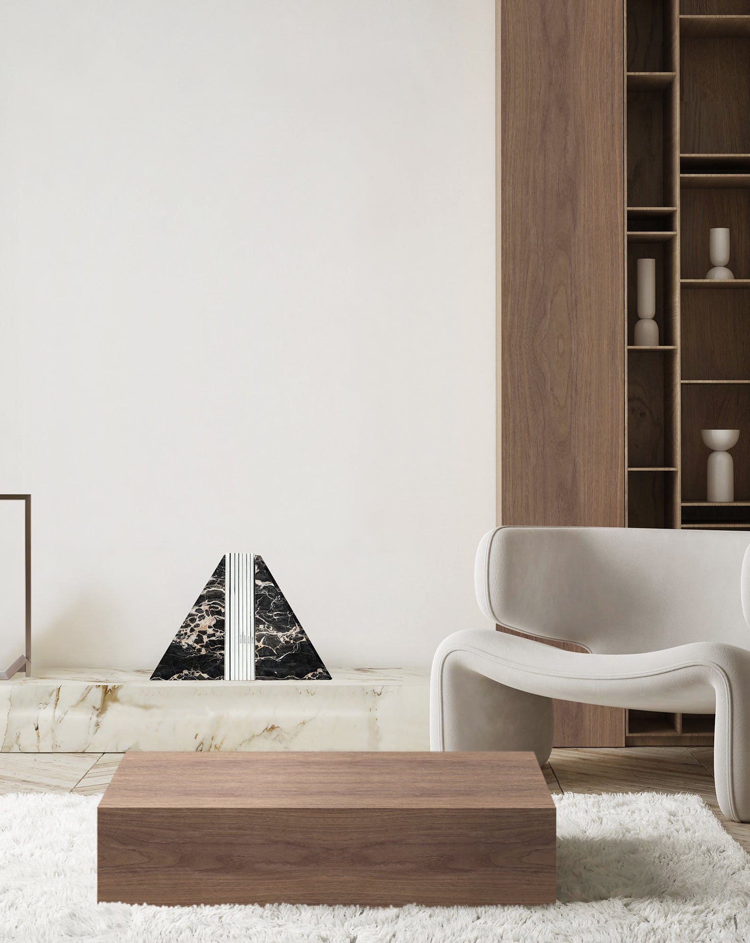 Set of 2 Portoro Black Bookends