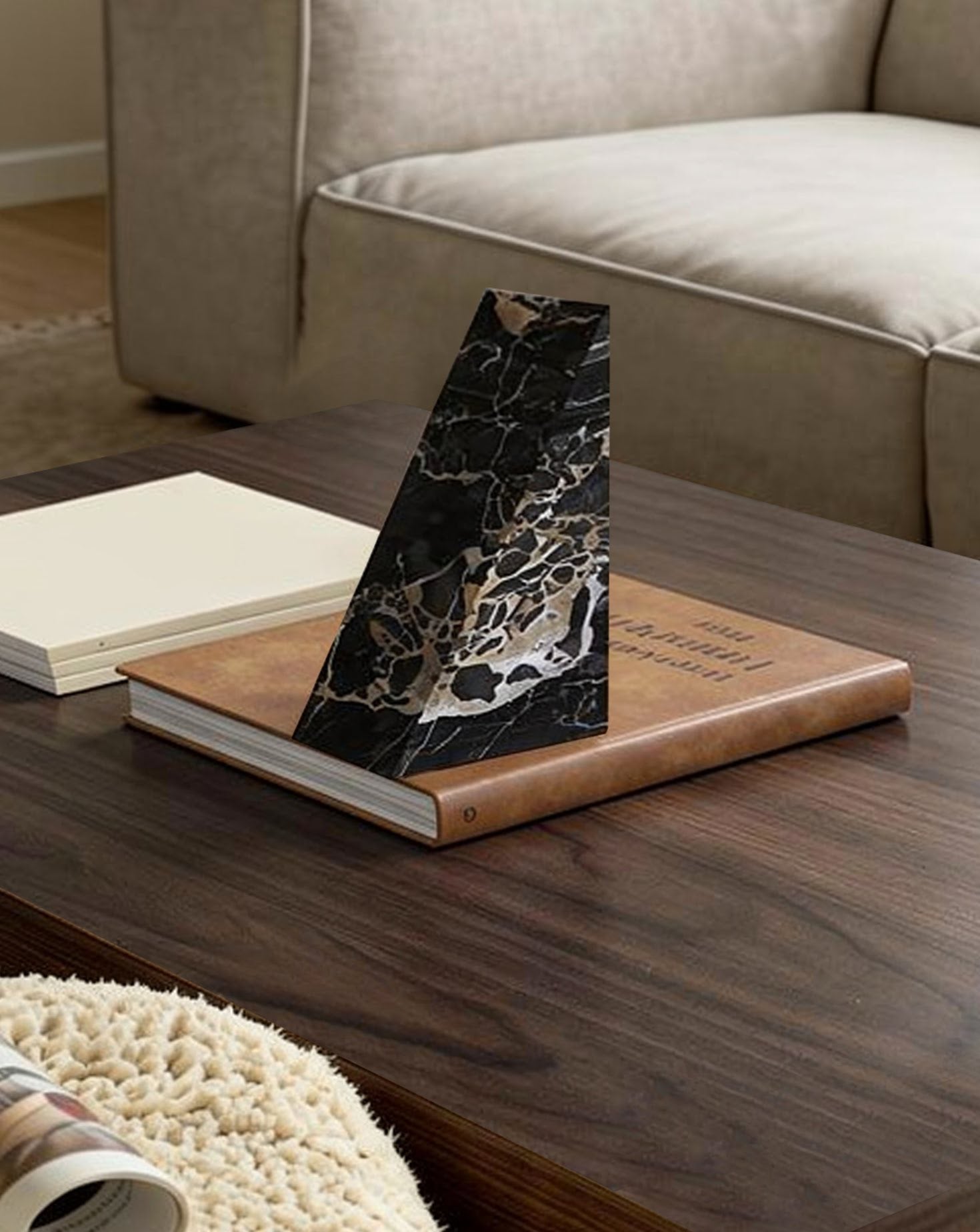 Set of 2 Portoro Black Bookends