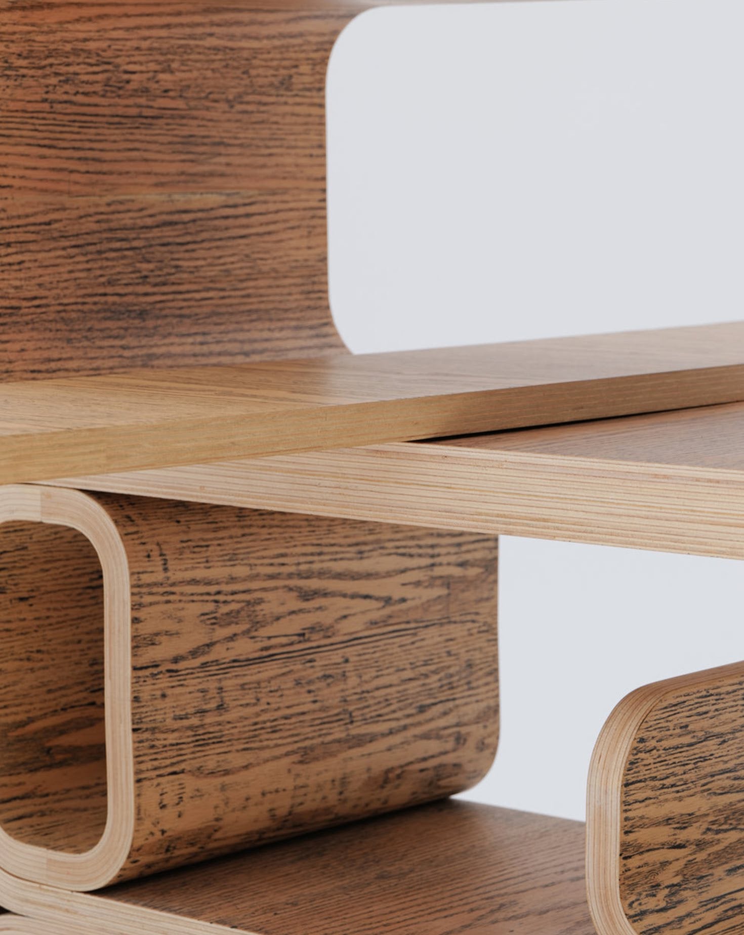 Shelly Oak Wood Bench