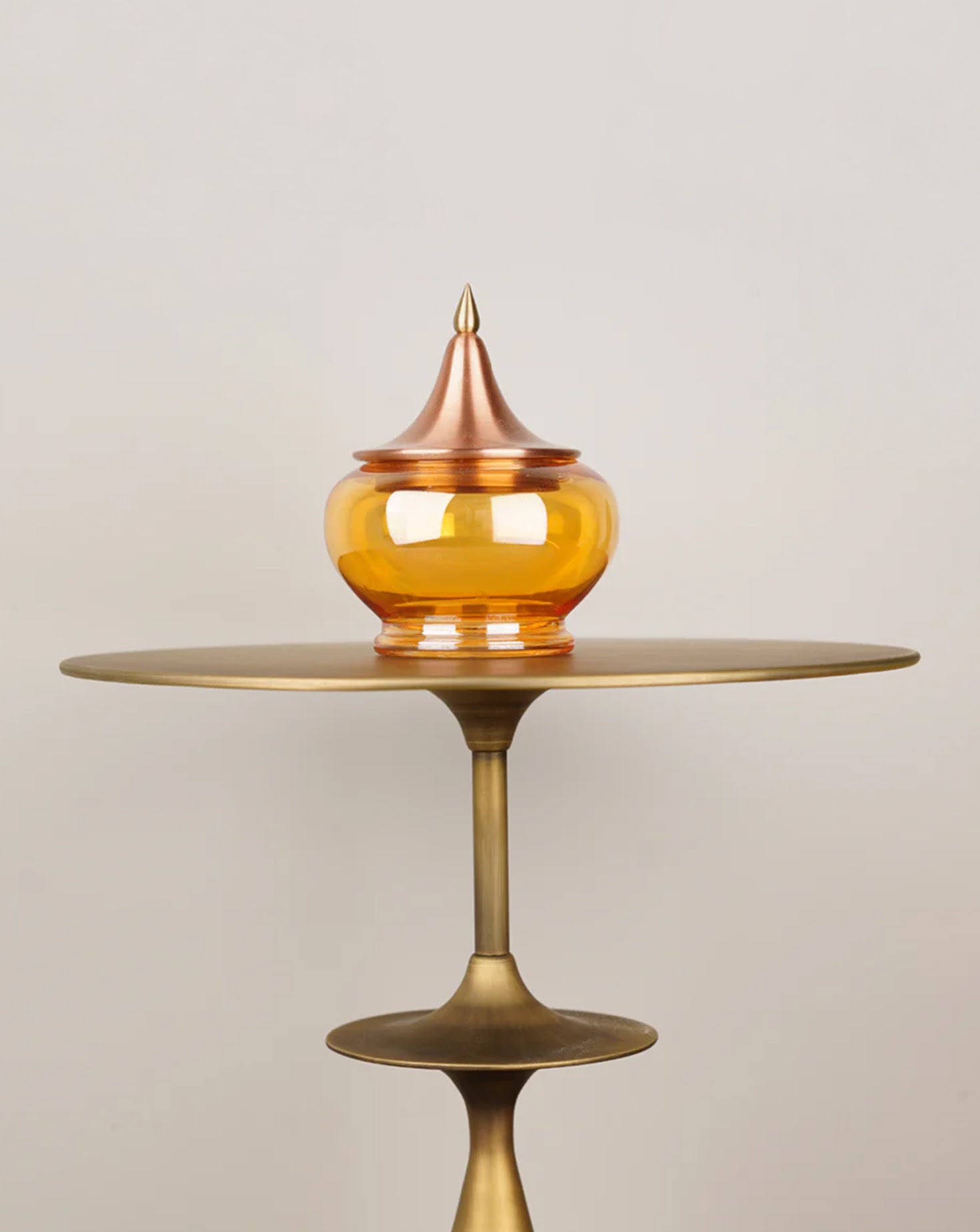 Spire Glass and Copper Jewel Vessel Sets of 3