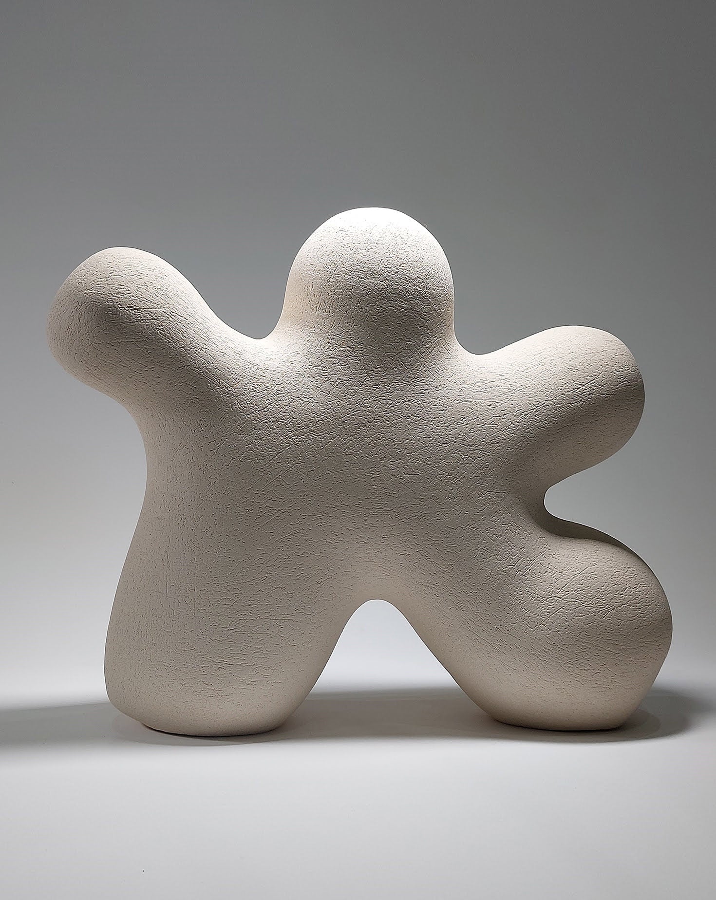 Star Man White Ceramic Sculpture