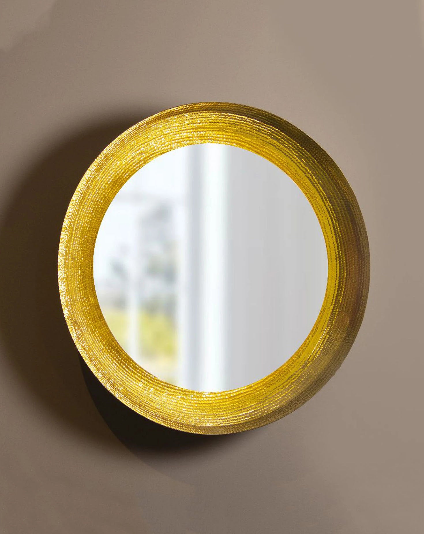 Tava Brass and Glass Mirror