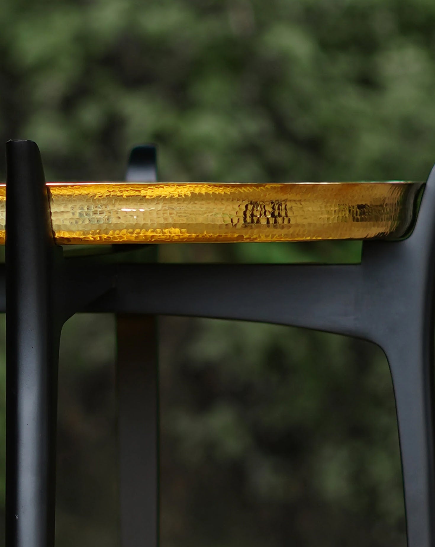 Thaali Brass and Wood Side Table