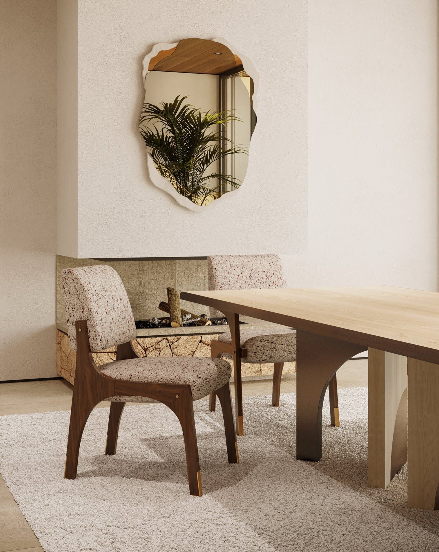 Utopia Sycamore Wood Dining Table