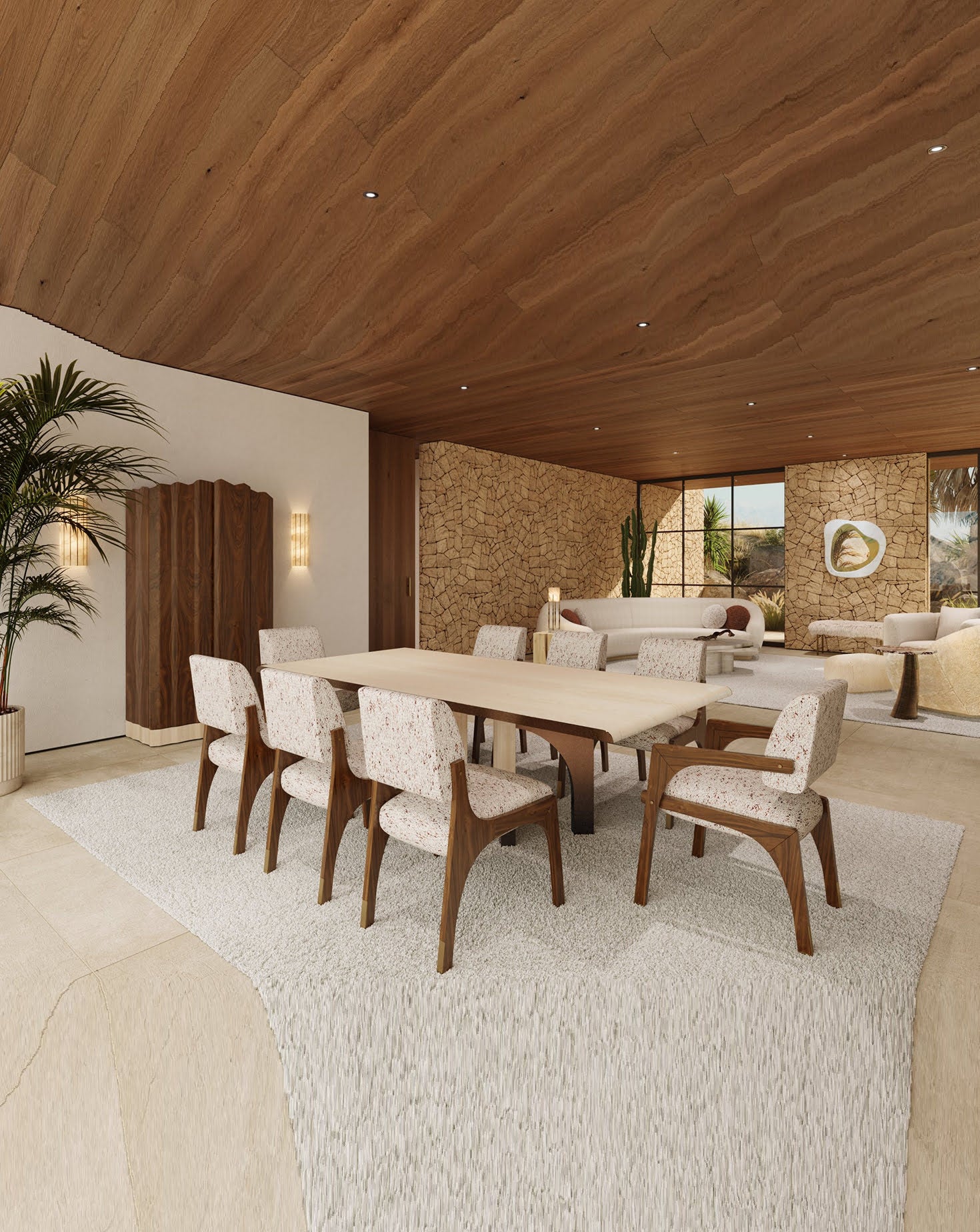 Utopia Sycamore Wood Dining Table
