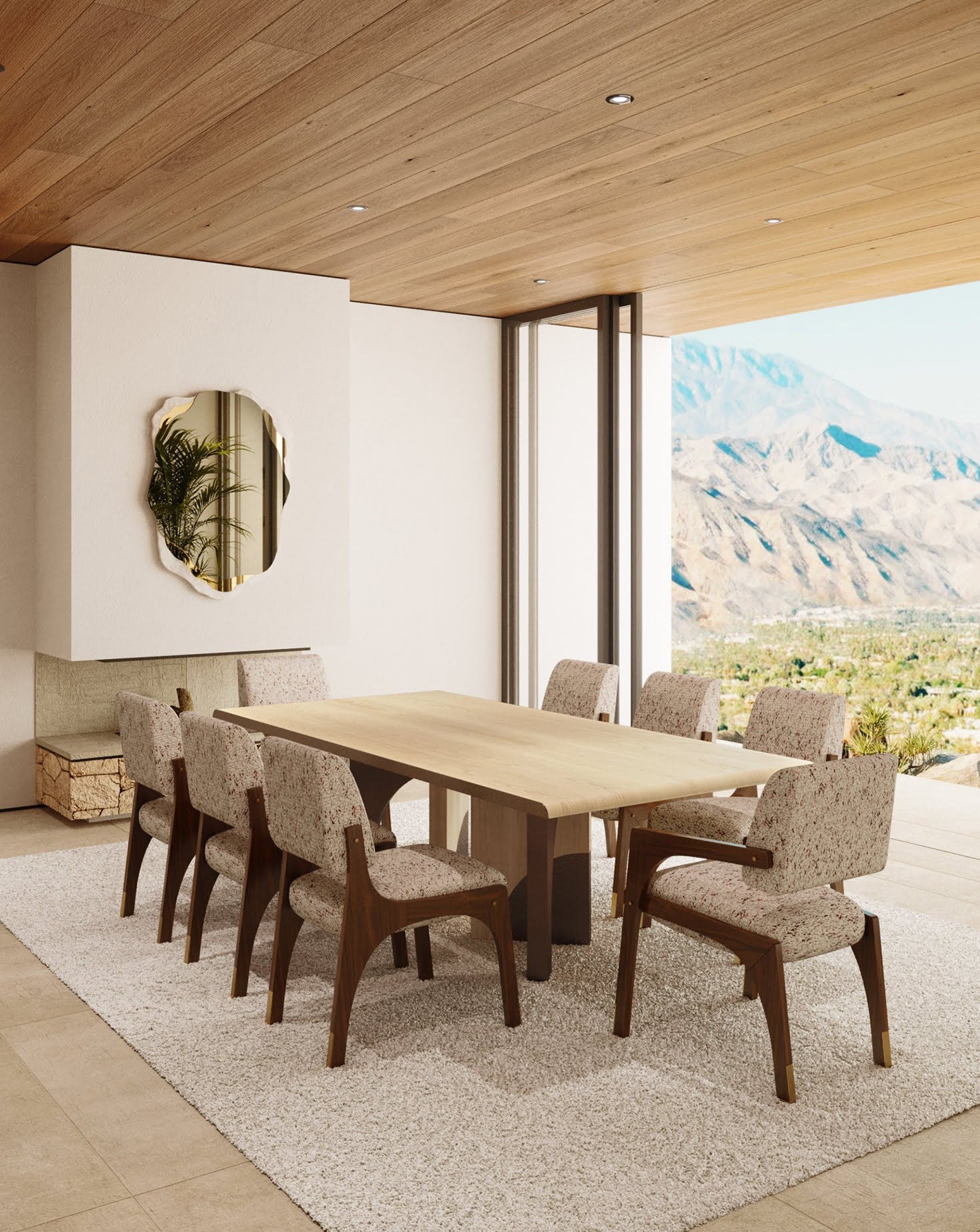 Utopia Sycamore Wood Dining Table