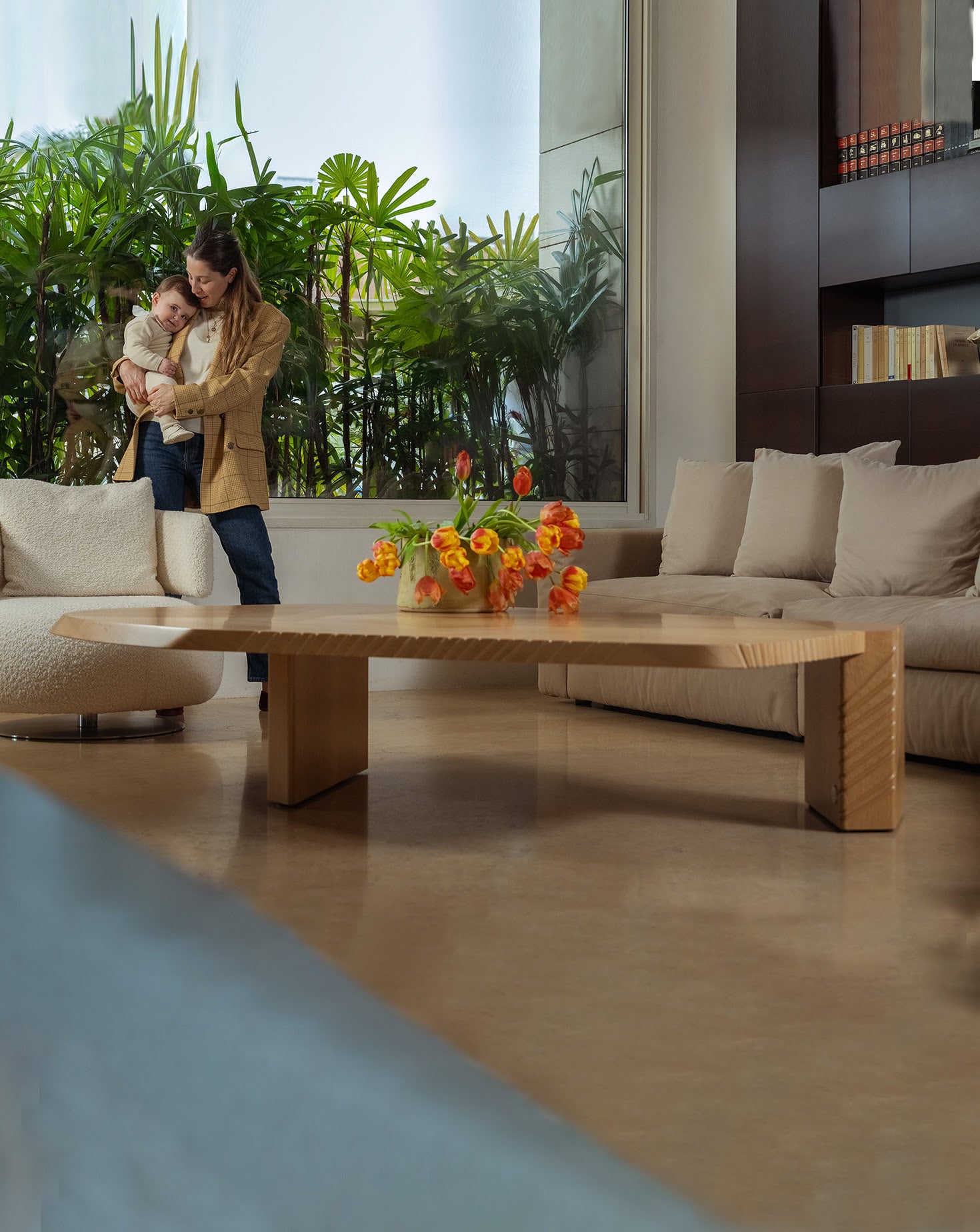 Walima Natural Maple Wood Low Coffee Table