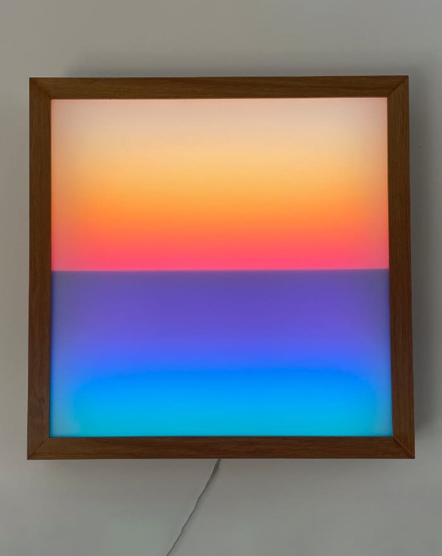 Horizons Oak Framed LED Wall Art Lights