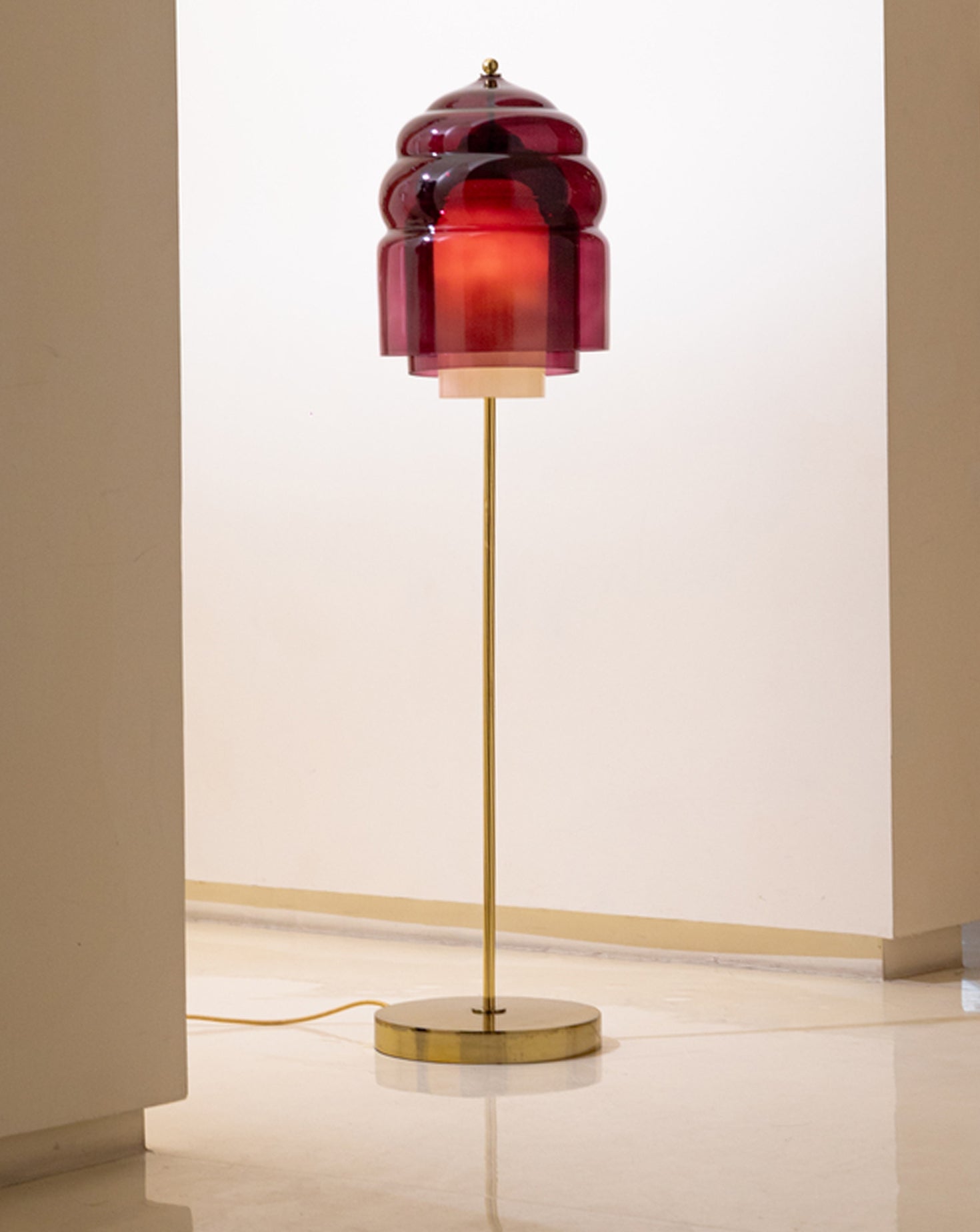 Vista Polished Brass Floor Lamp