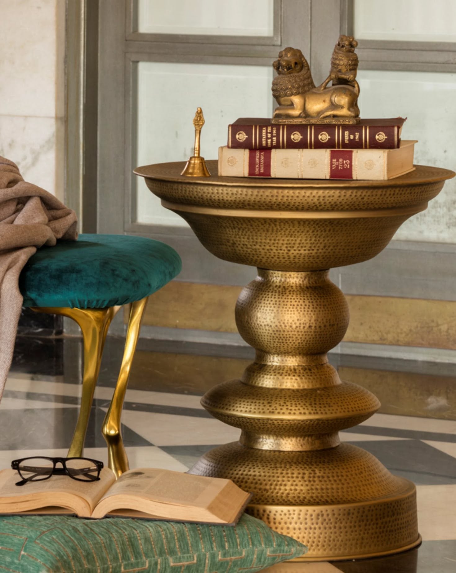 Kalash Brass Side Table