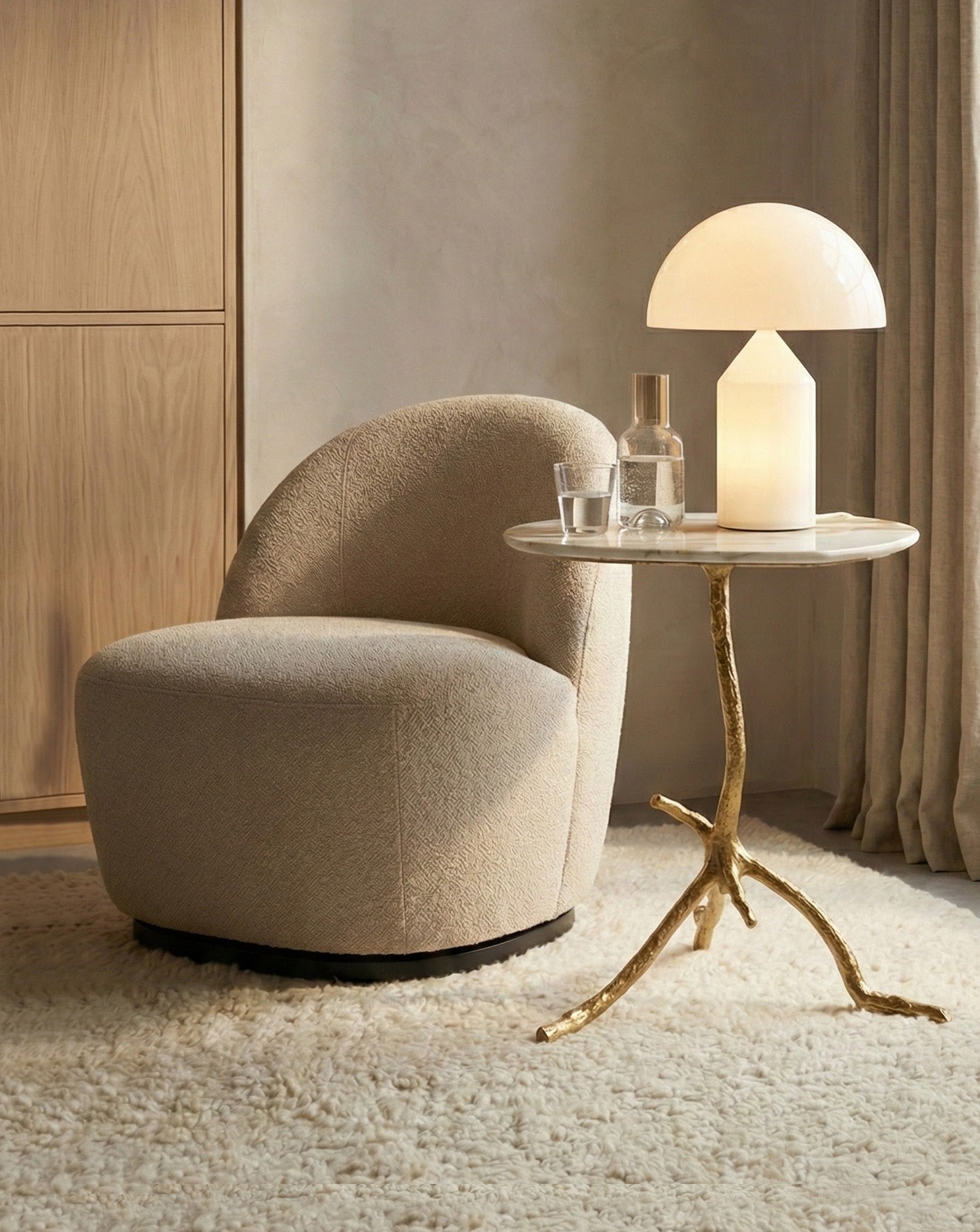 Ramum Calacatta Marble Side Table