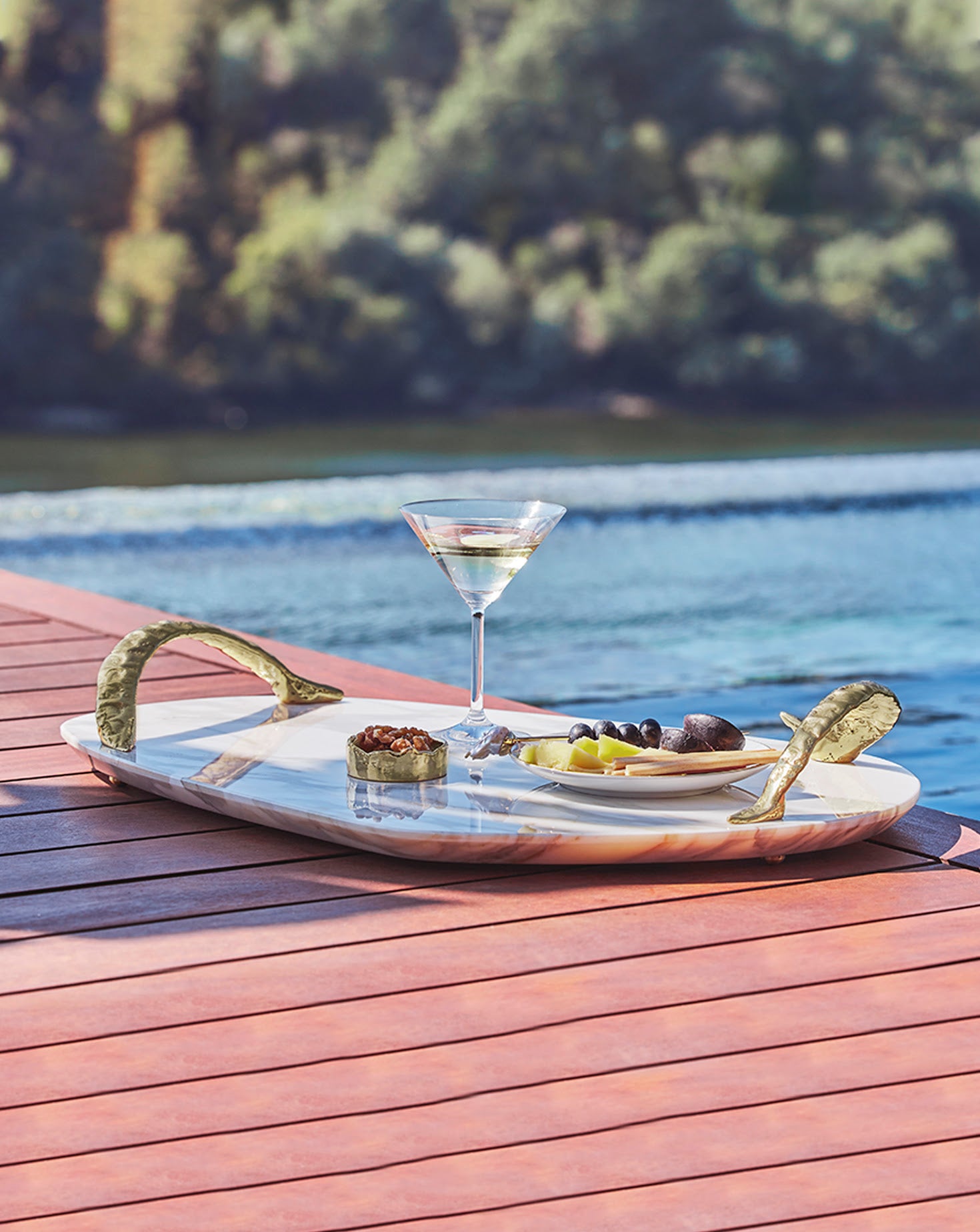 Rozu Calacatta Marble Tray