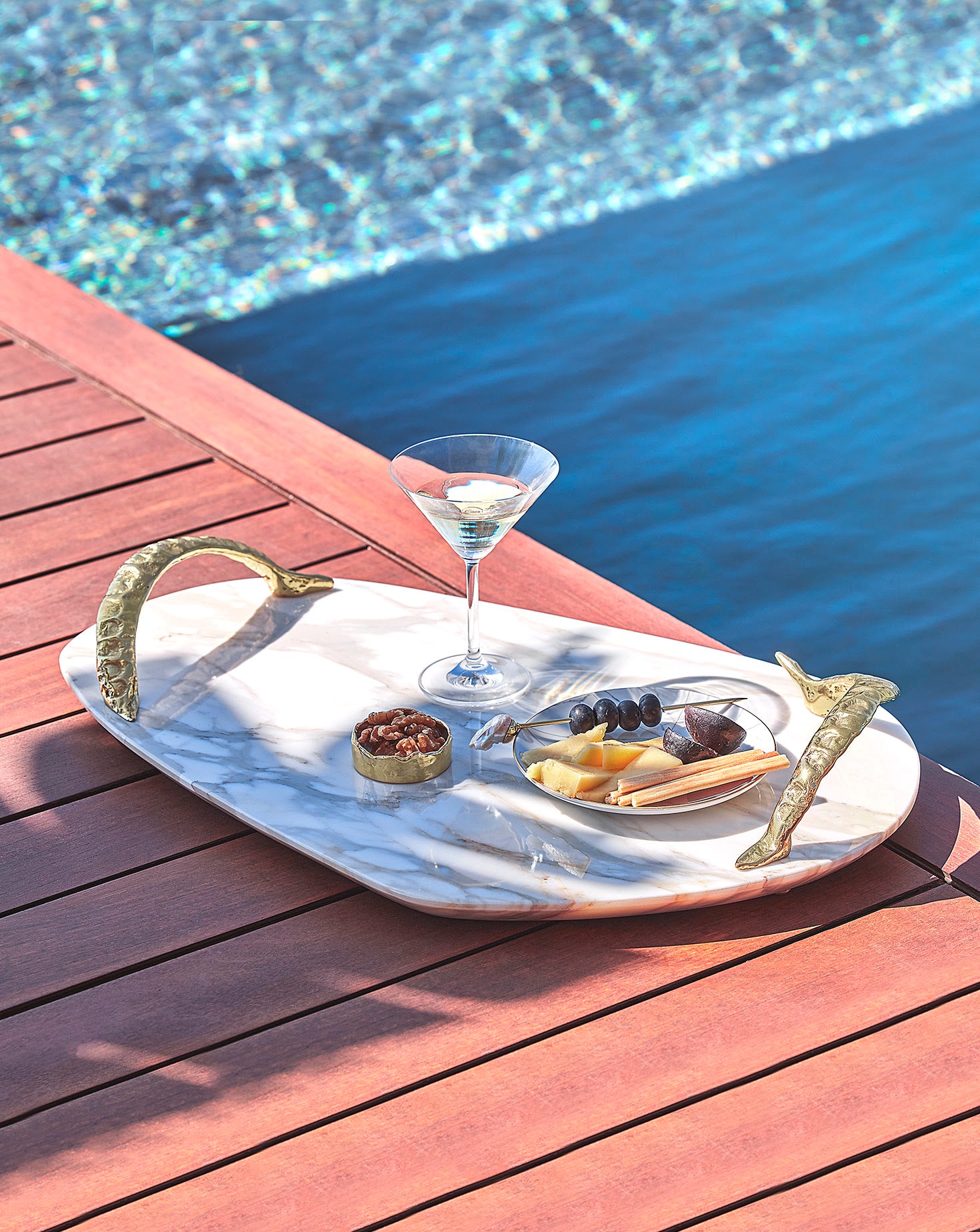 Rozu Calacatta Marble Tray