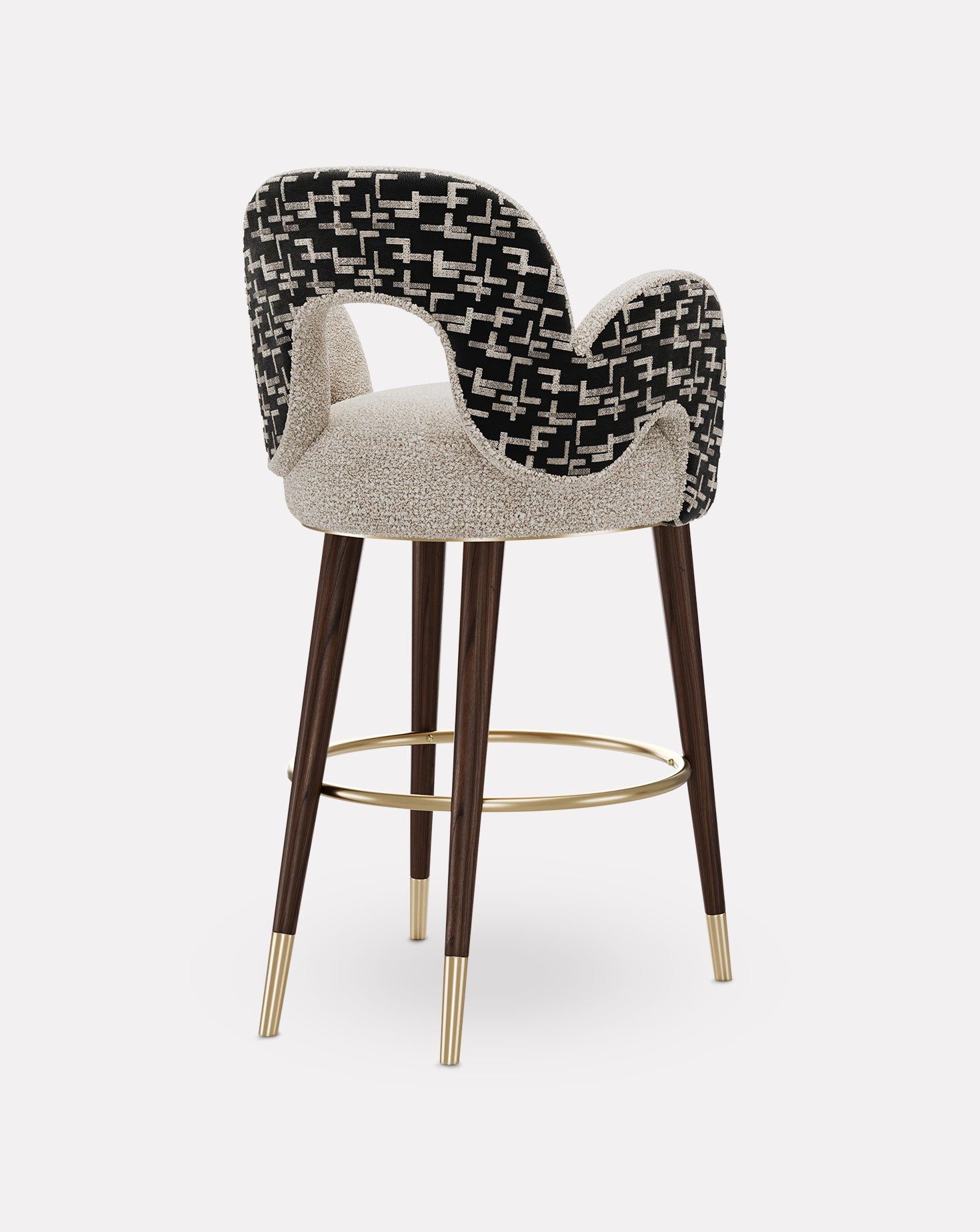 Amuse Brushed Brass Bar Stool