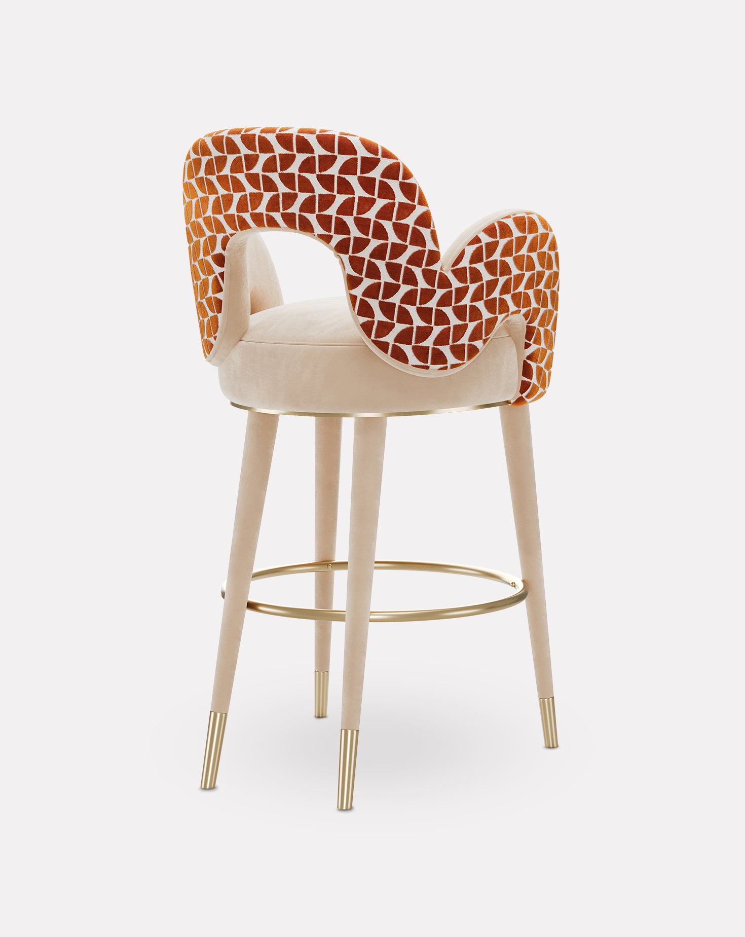 Amuse Brushed Brass Bar Stool