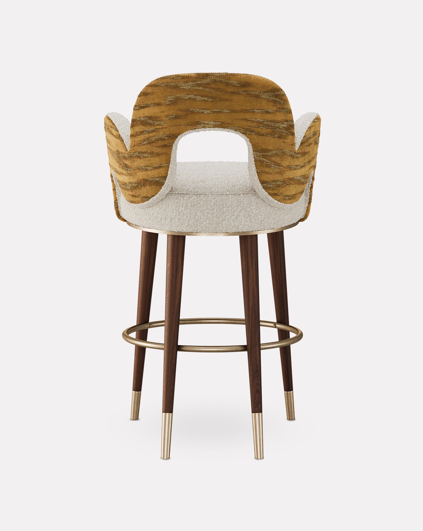Amuse Brushed Brass Bar Stool