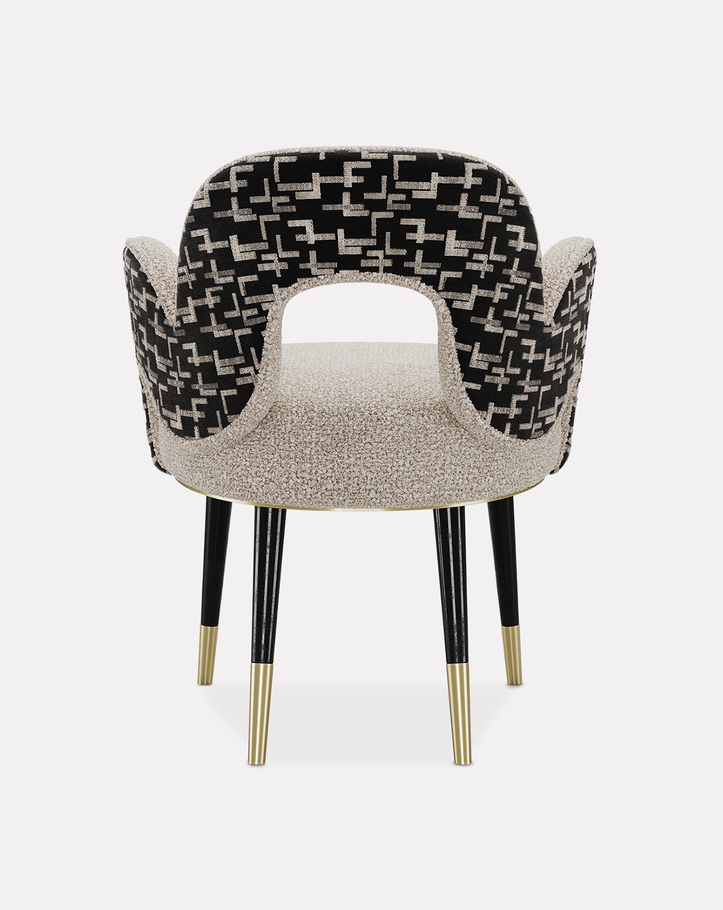 Amuse Chair Wood and Brass Chair