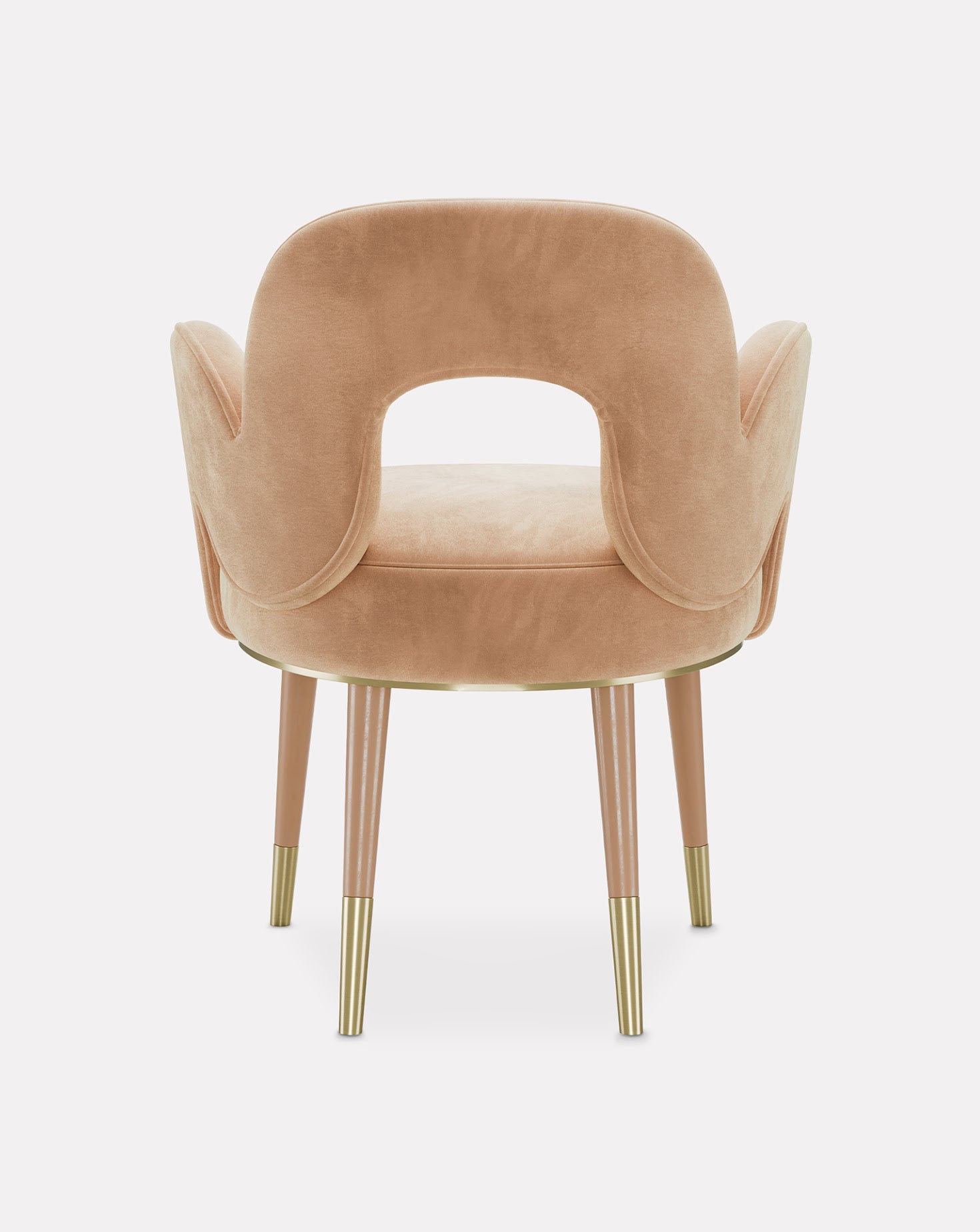 Amuse Chair Wood and Brass Chair