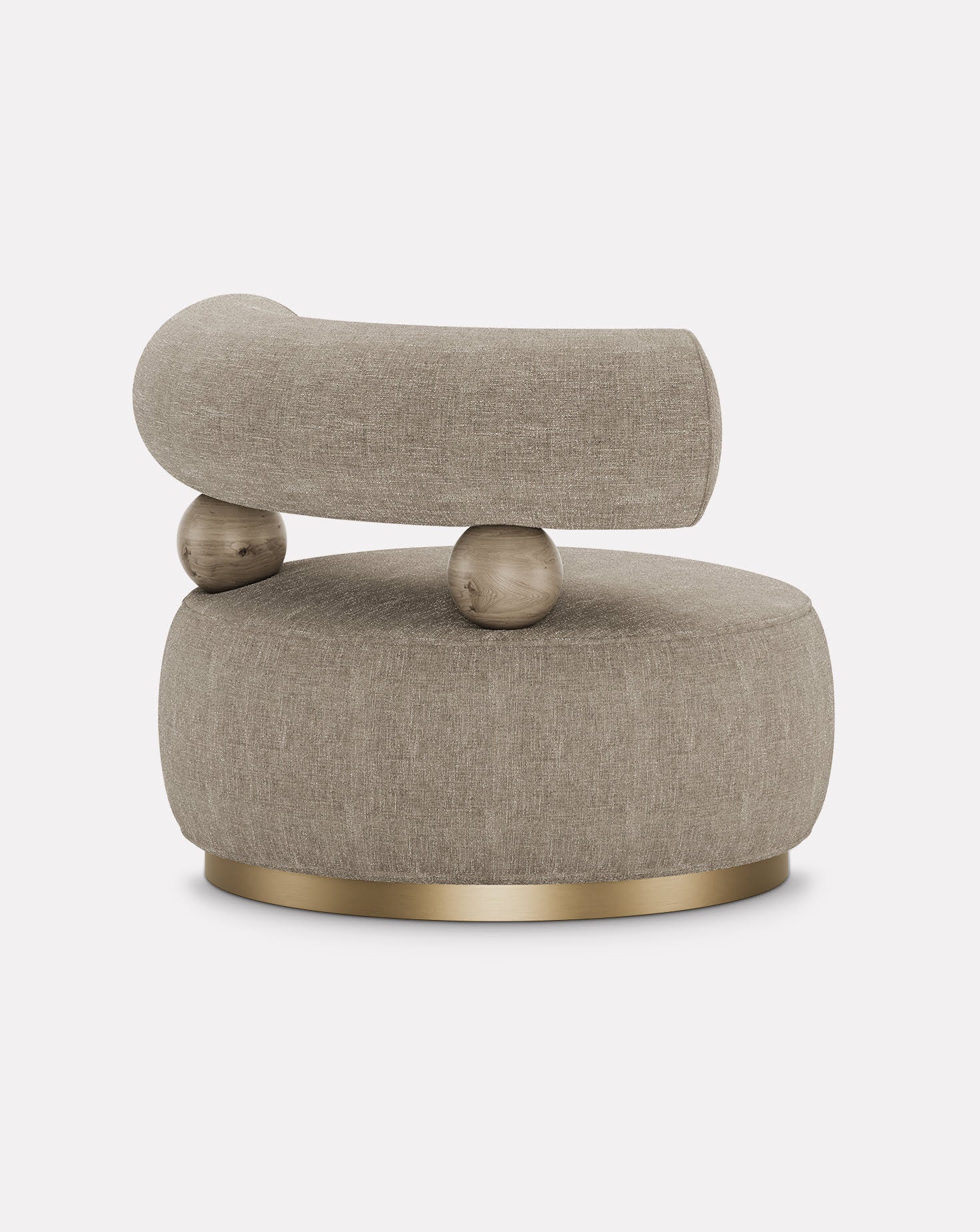 Aretha Brushed Brass Armchair