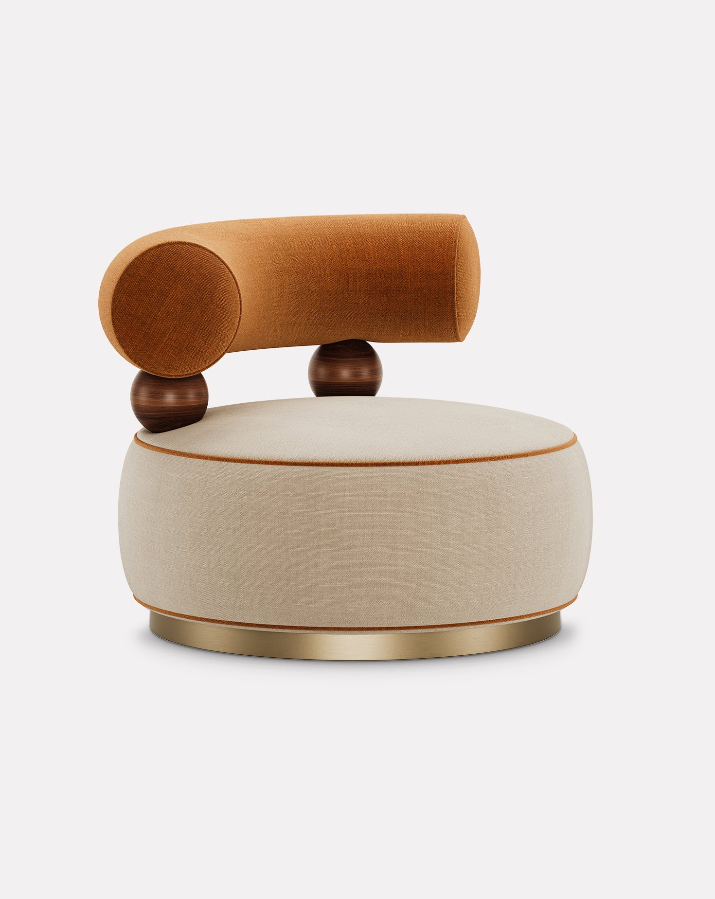 Aretha Brushed Brass Armchair