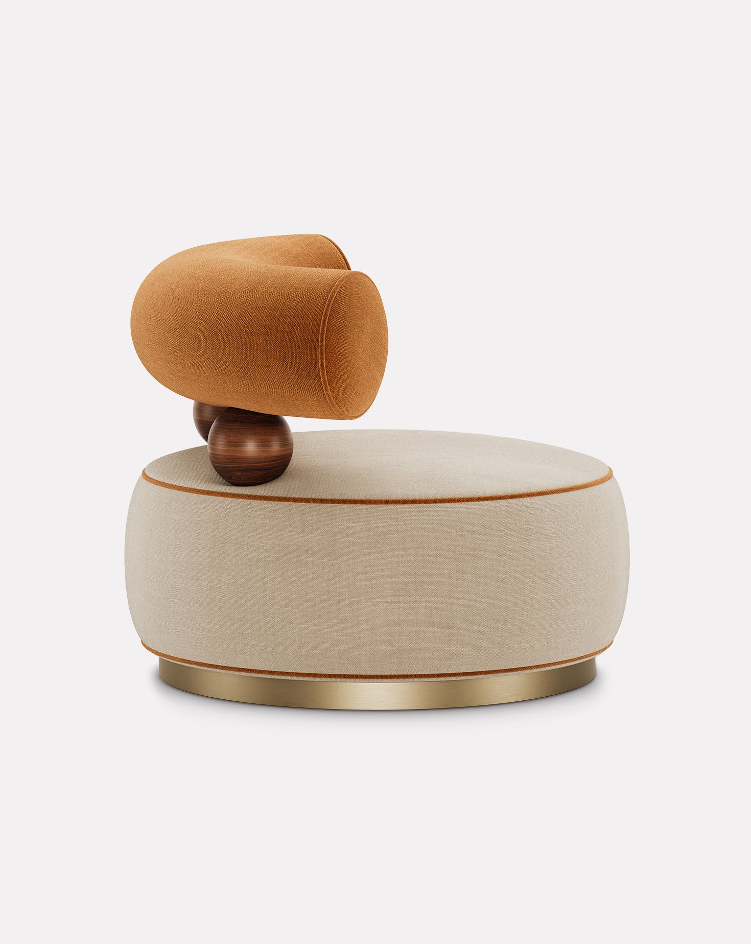 Aretha Brushed Brass Armchair
