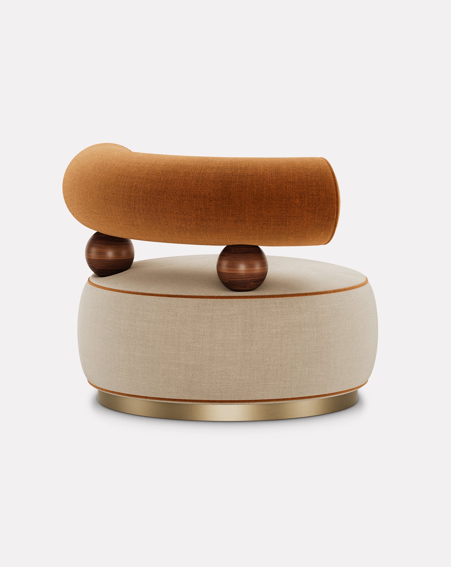 Aretha Brushed Brass Armchair