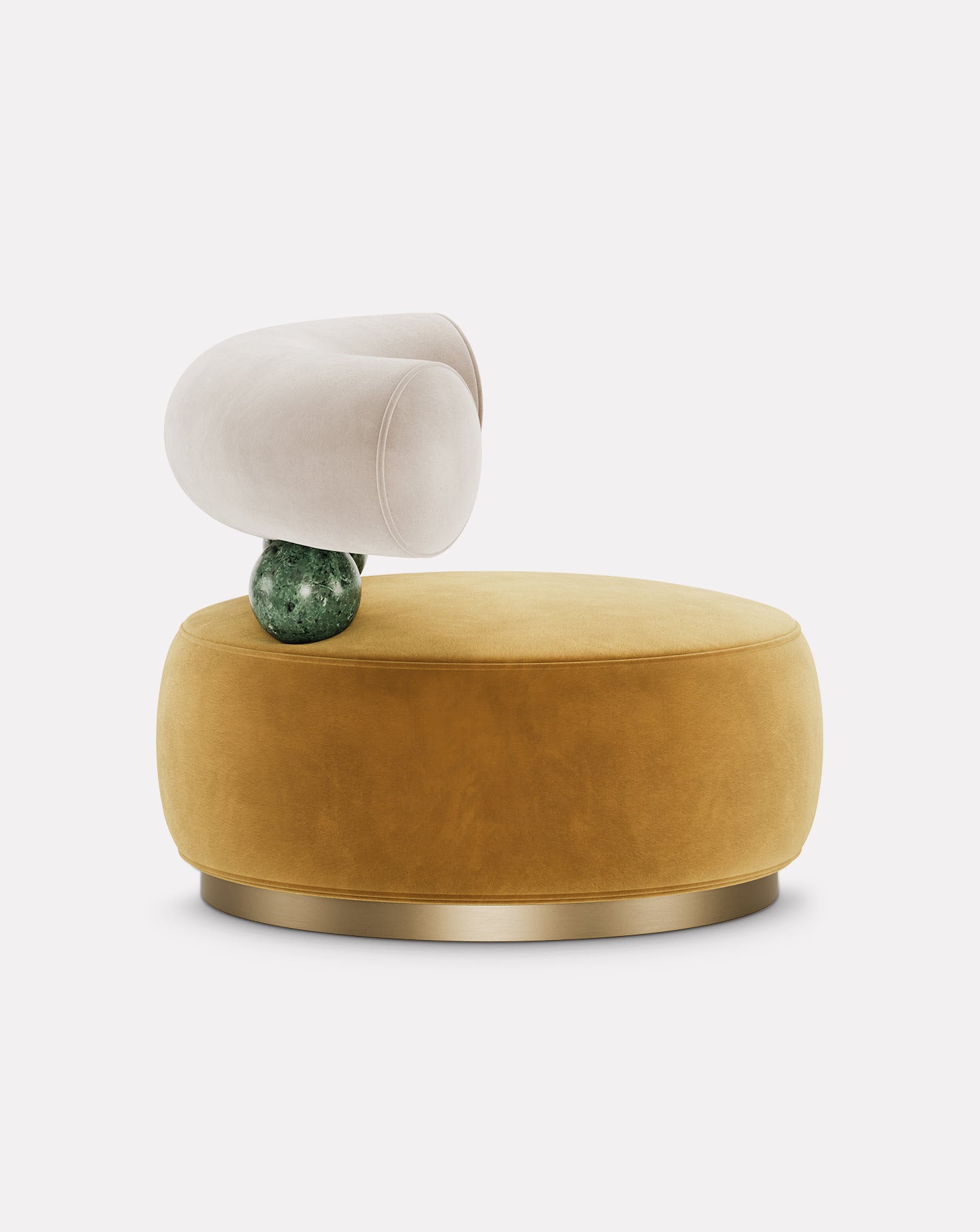Aretha Brushed Brass Armchair