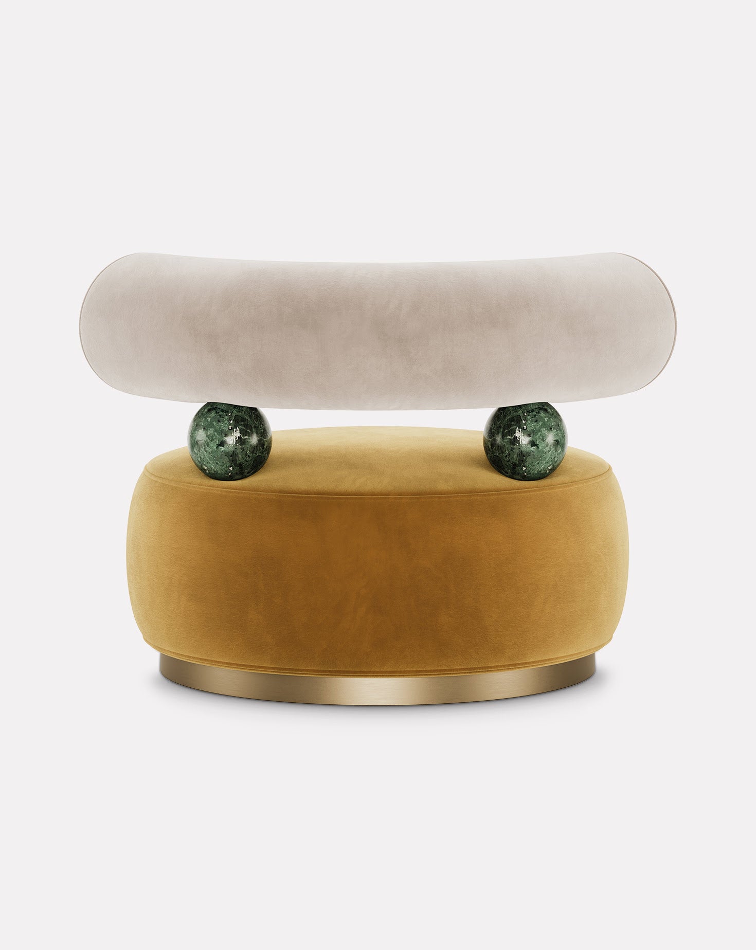 Aretha Brushed Brass Armchair