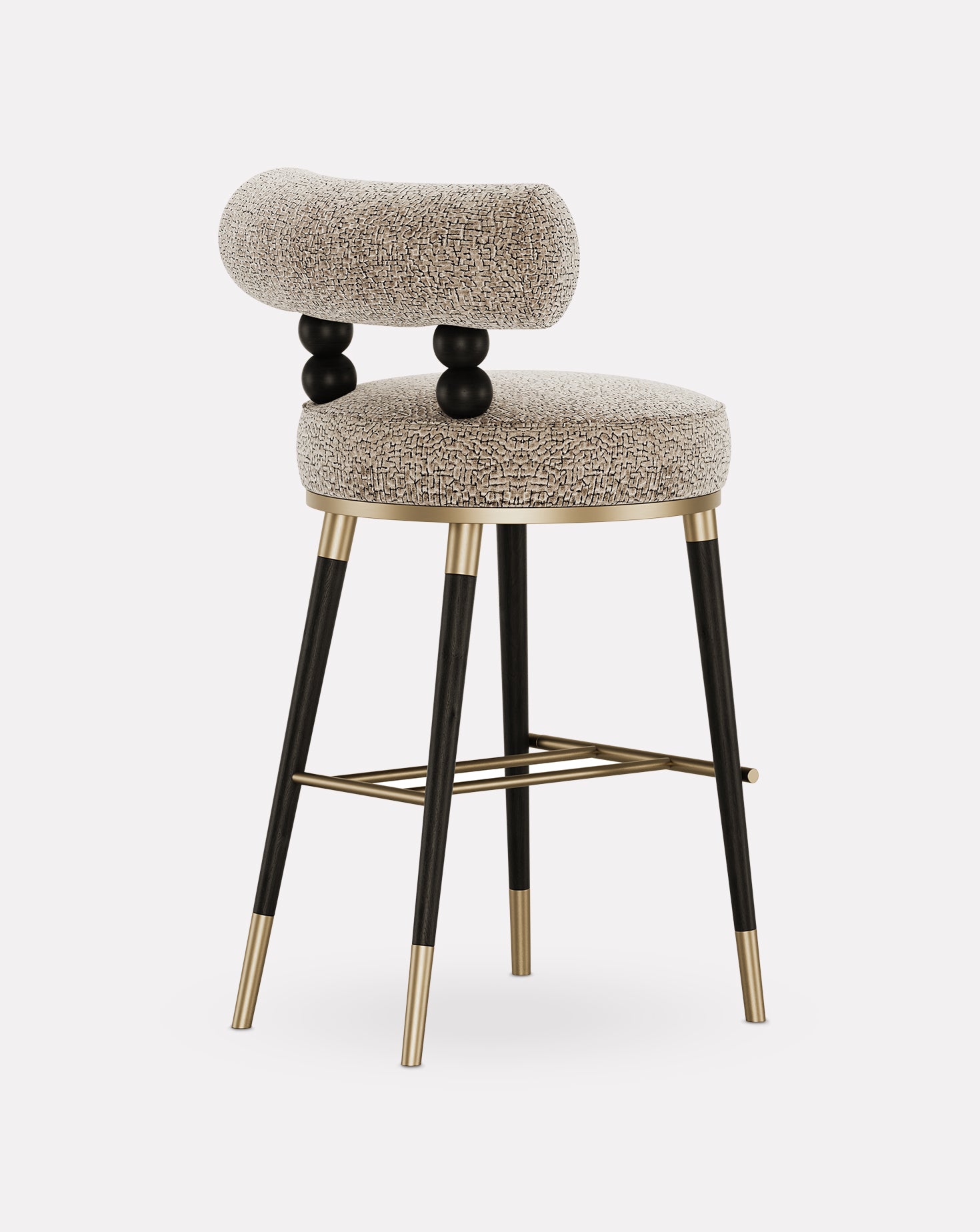 Aretha Ashwood and Brass Bar Stool
