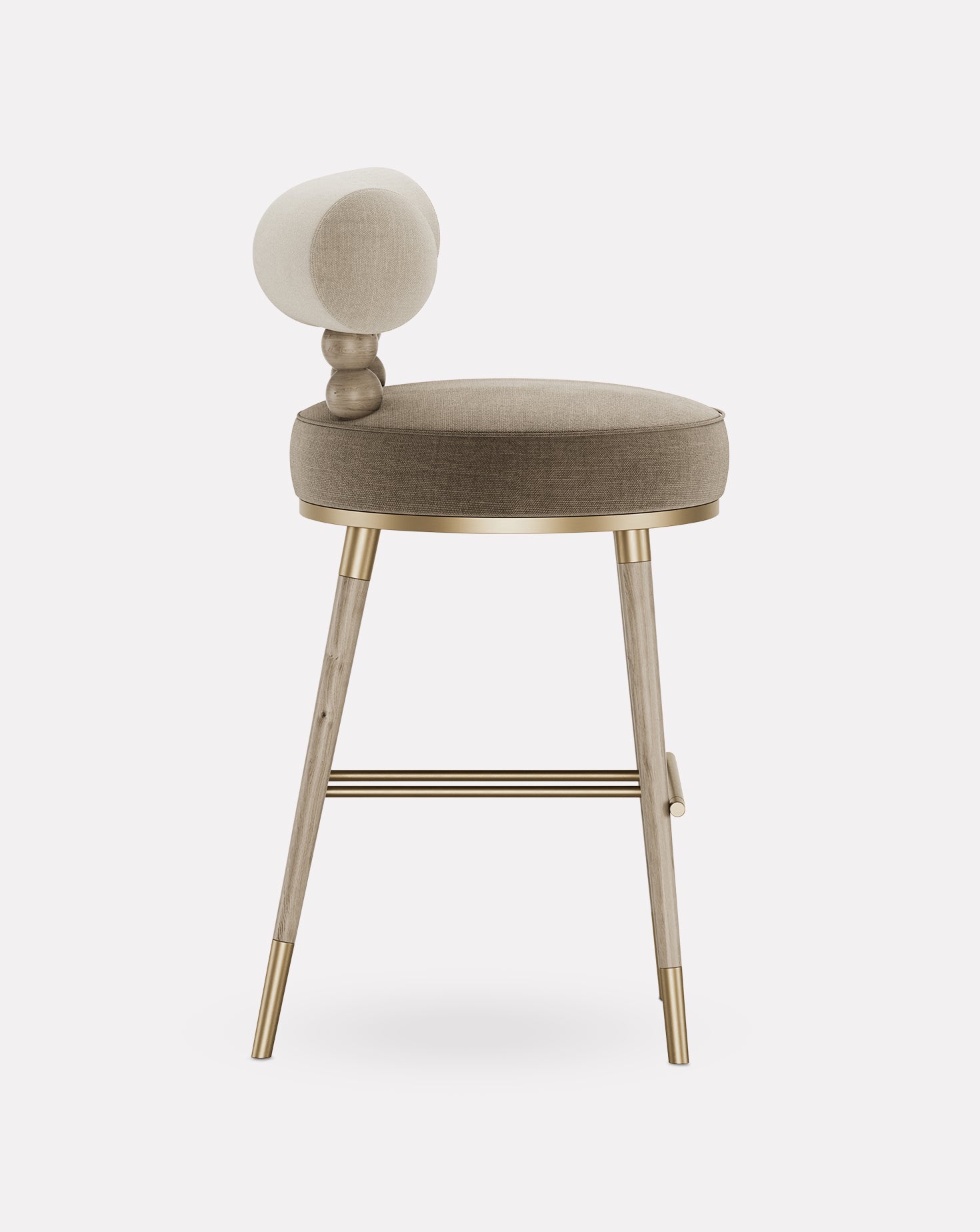 Aretha Ashwood and Brass Bar Stool