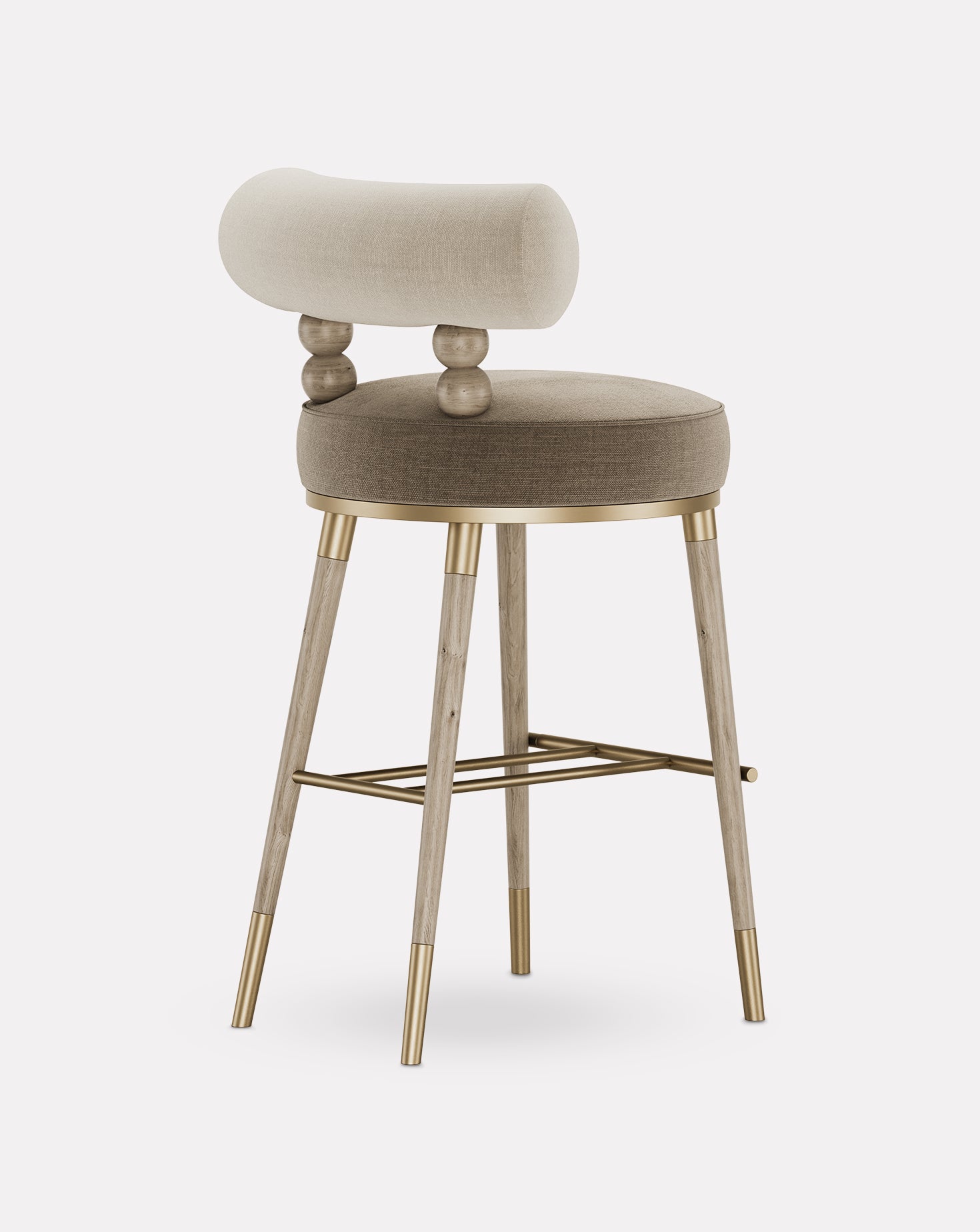Aretha Ashwood and Brass Bar Stool