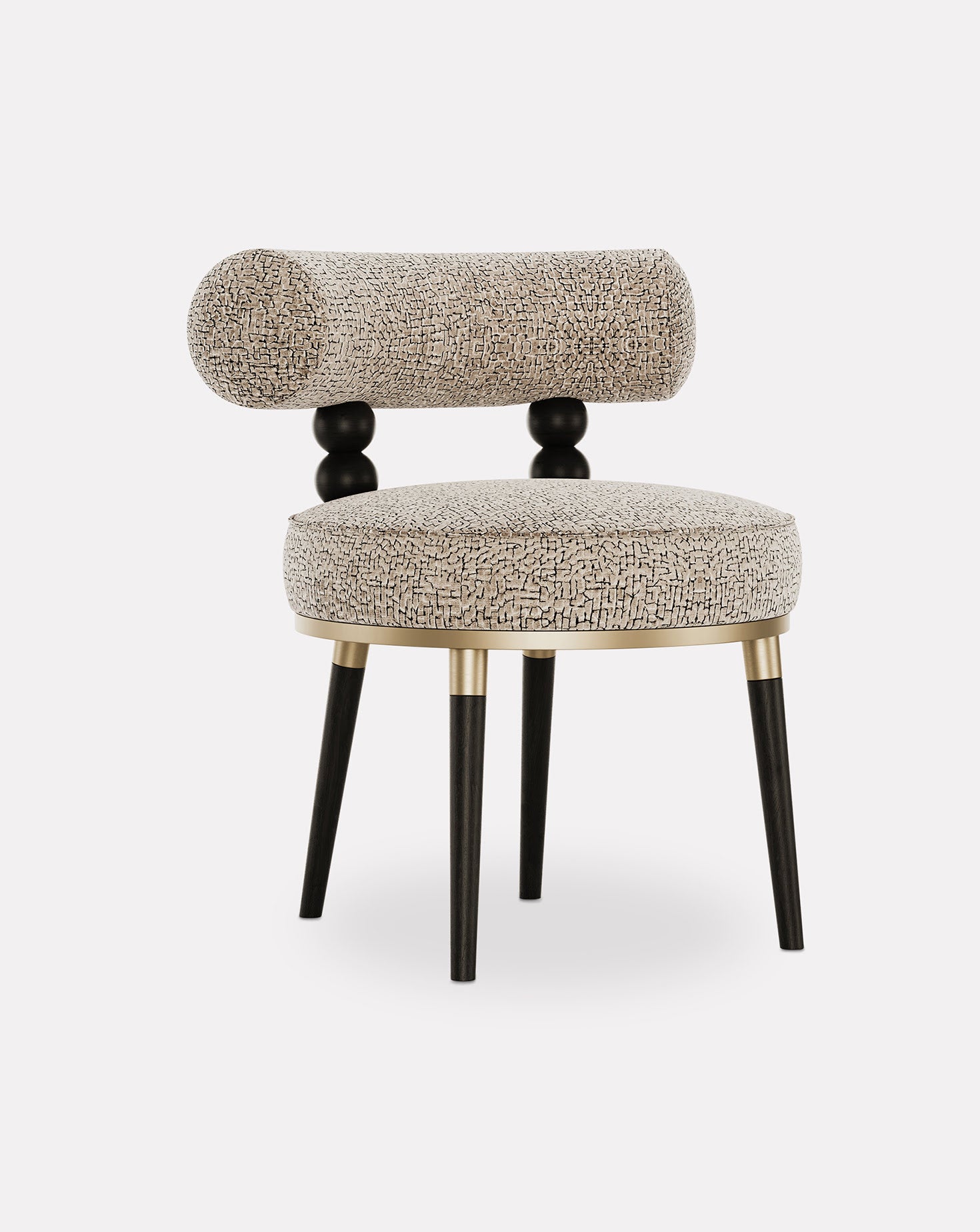 Aretha Brushed Brass Chair