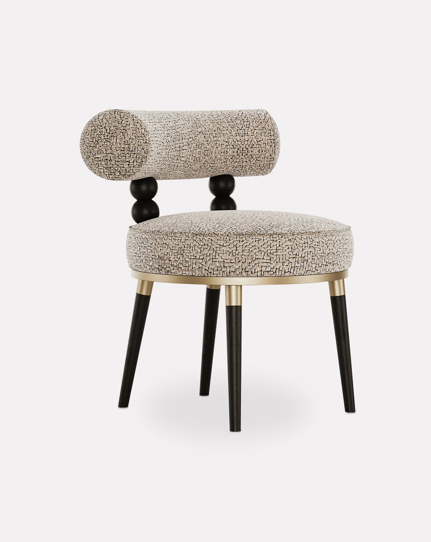 Aretha Brushed Brass Chair