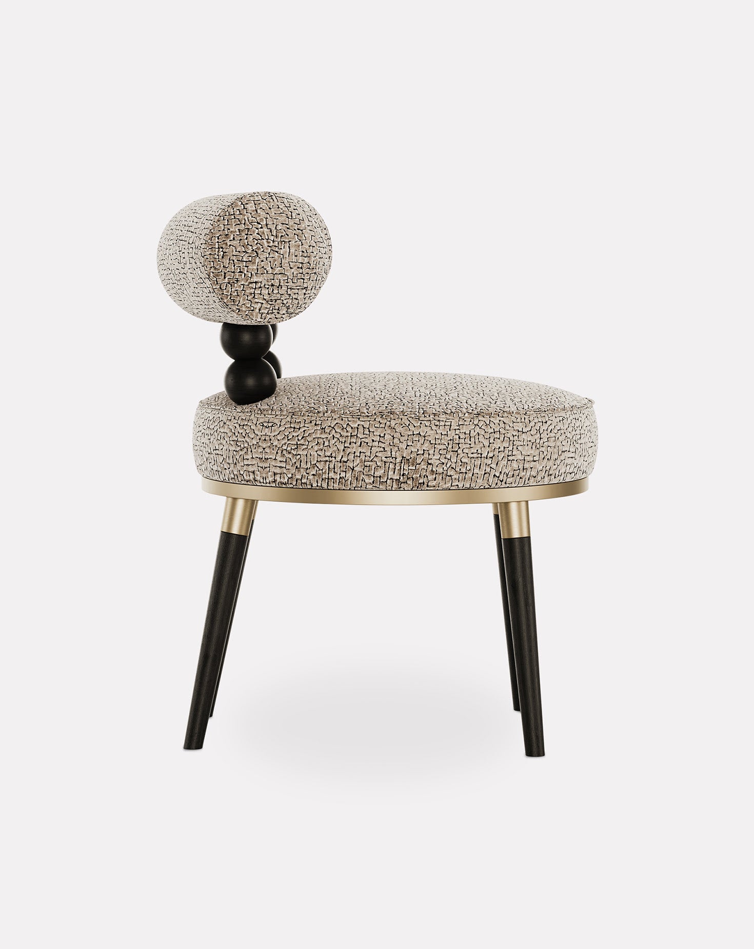 Aretha Brushed Brass Chair