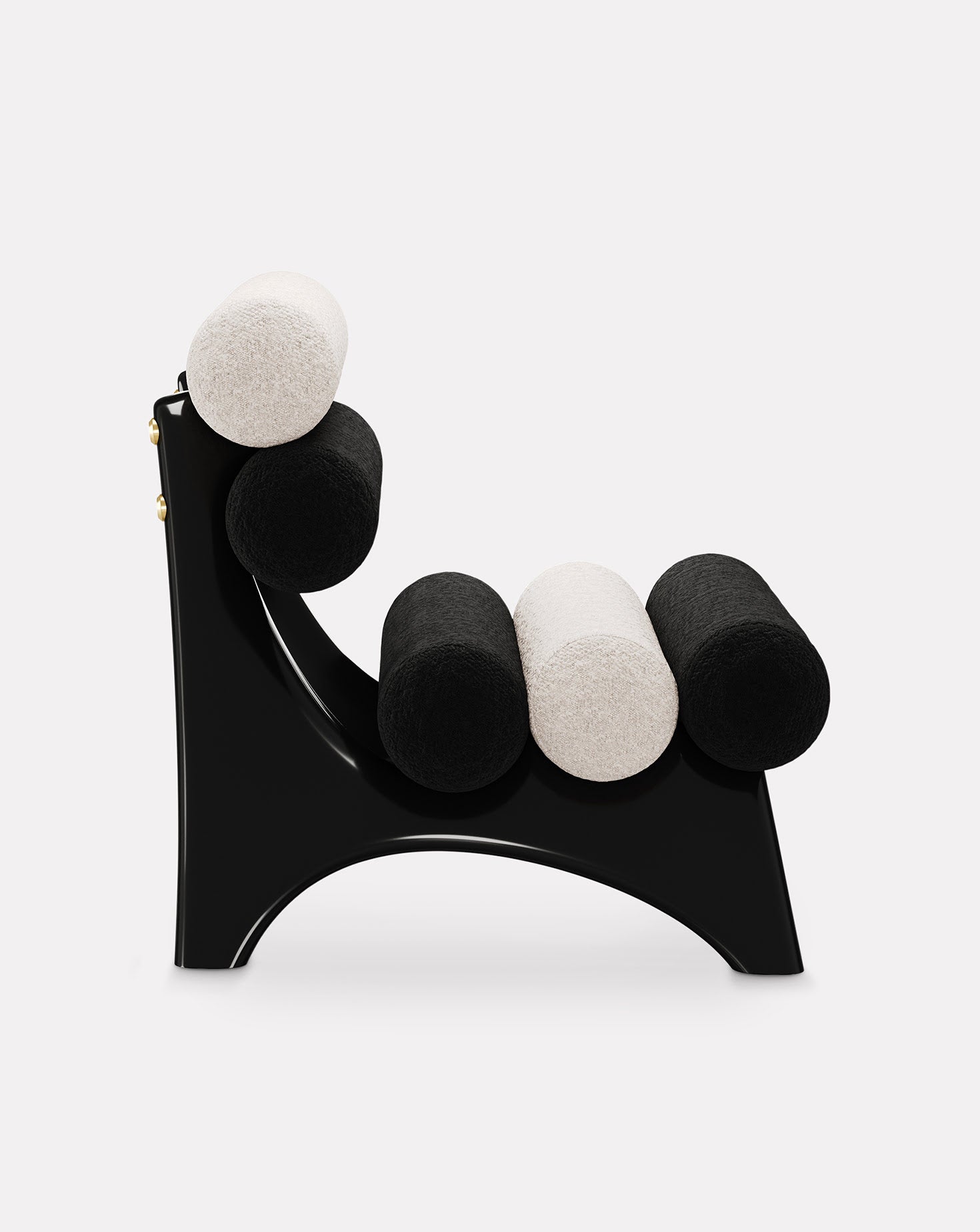 Kintai Wood and Brass Armchair