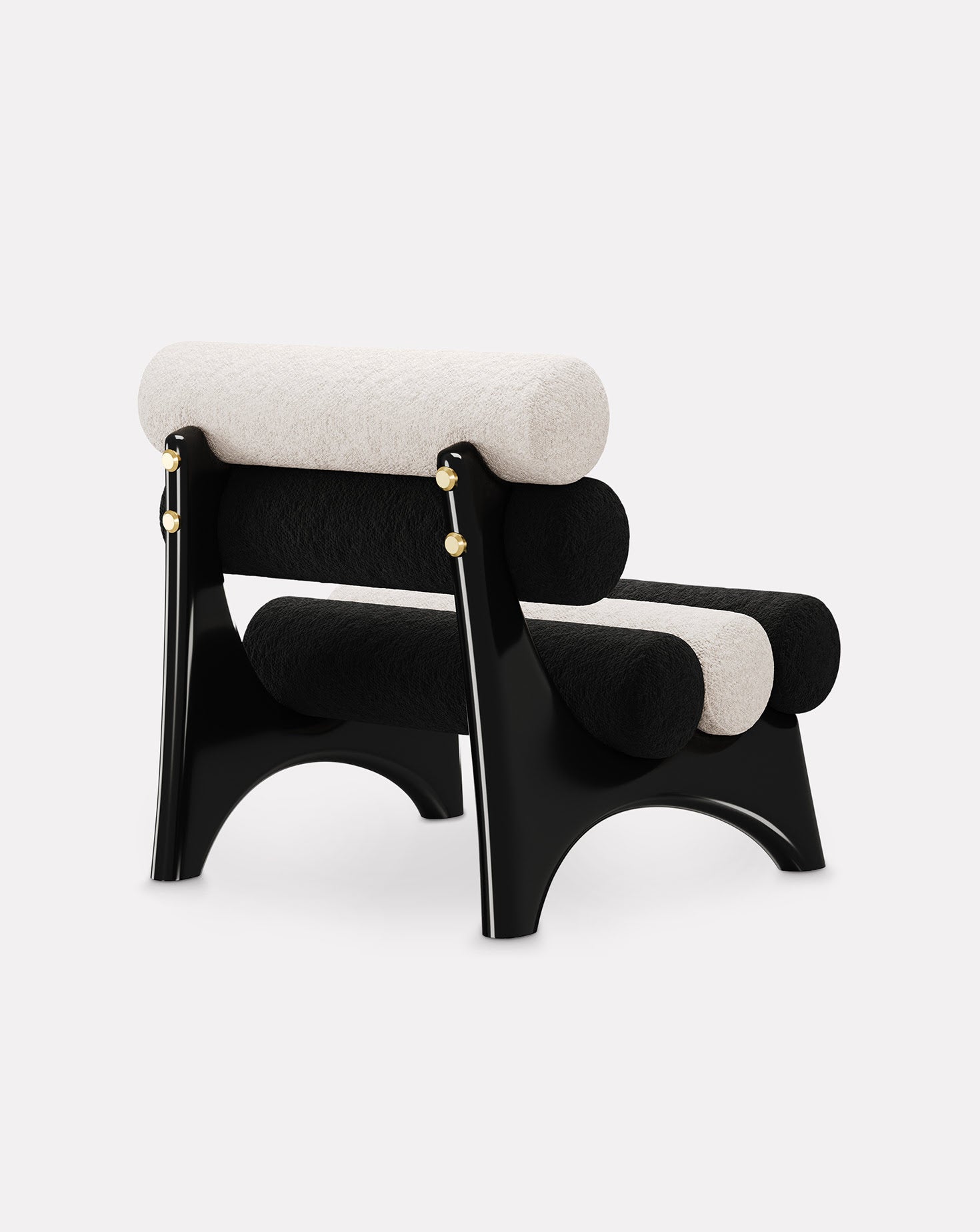 Kintai Wood and Brass Armchair