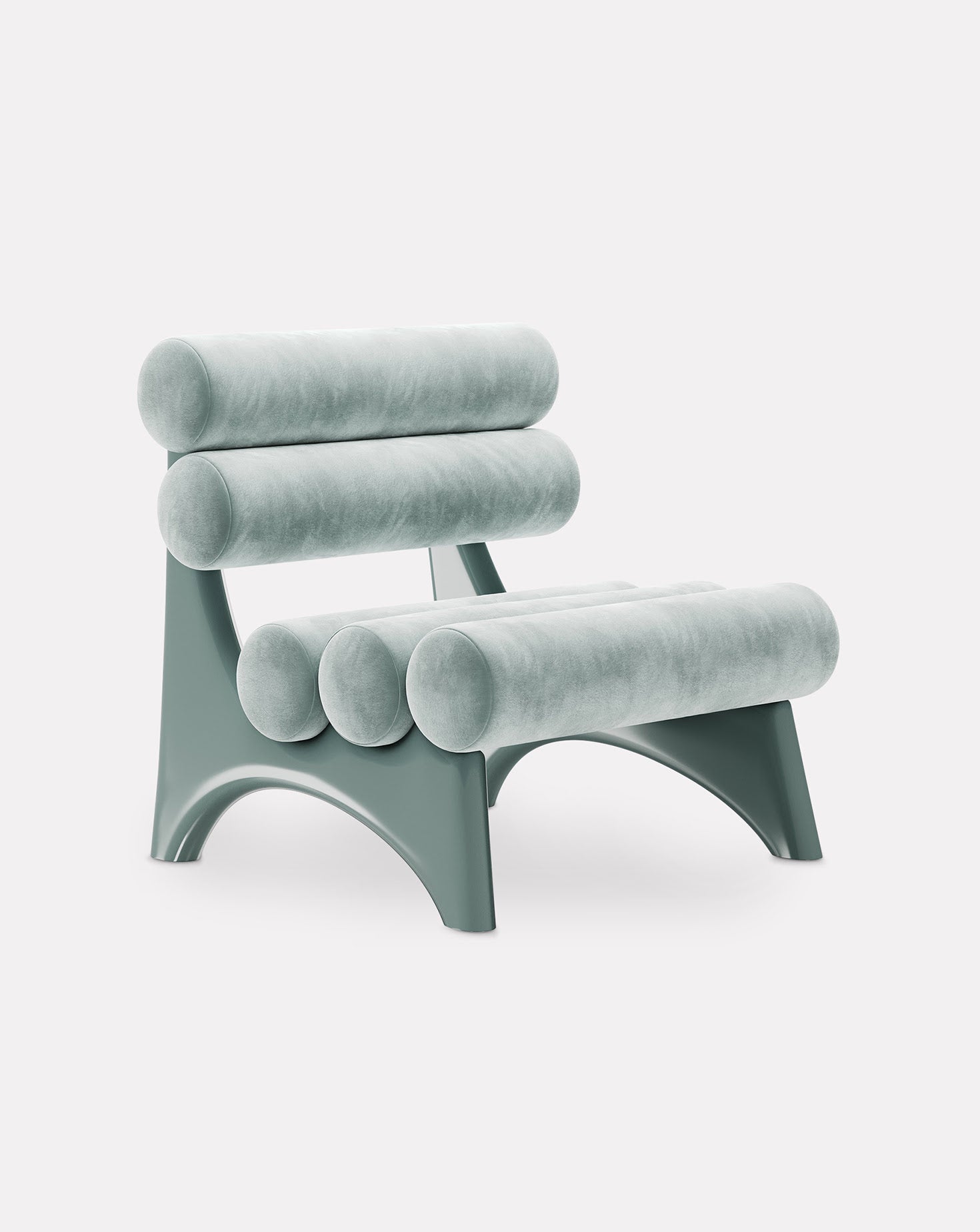 Kintai Wood and Brass Armchair