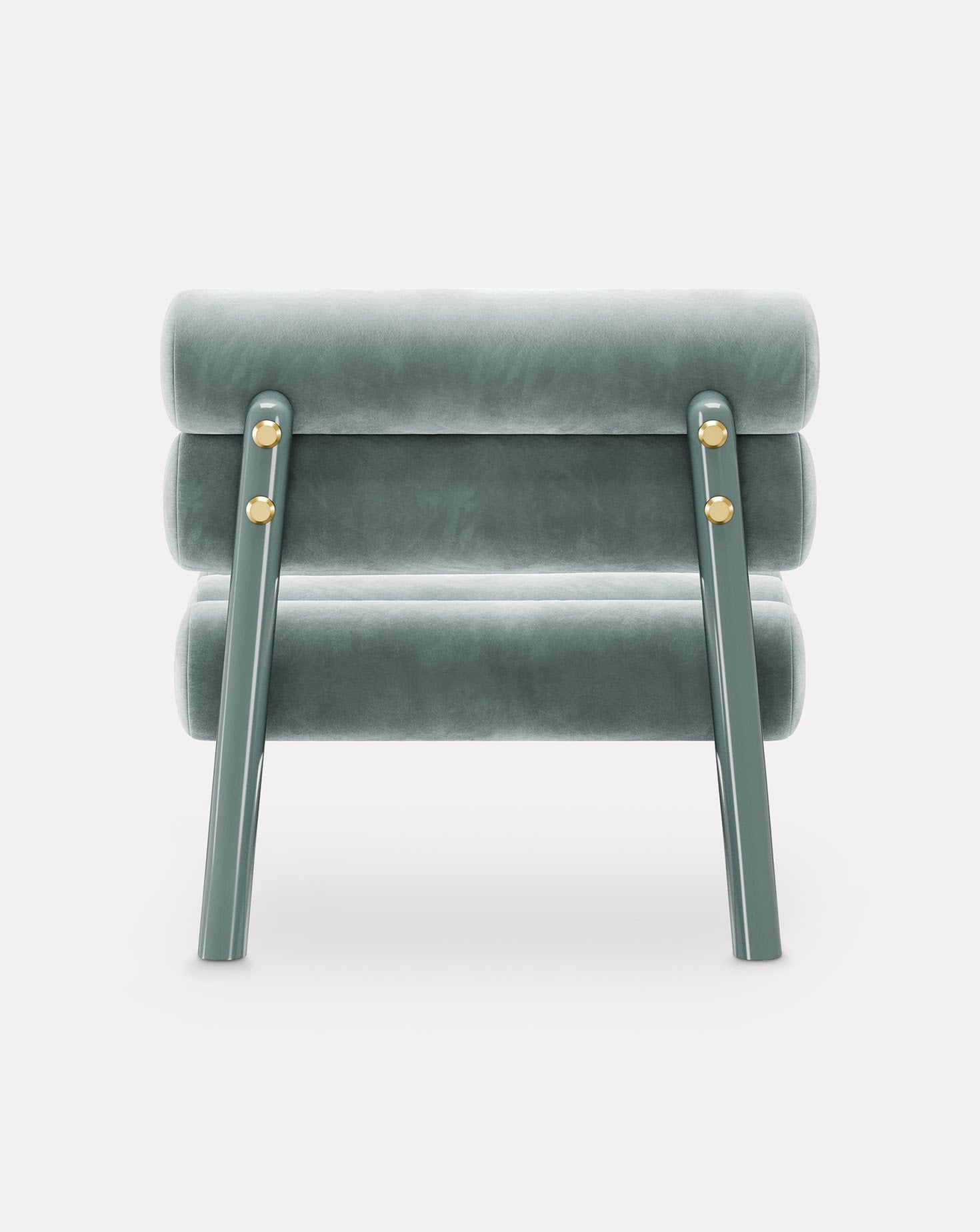 Kintai Wood and Brass Armchair