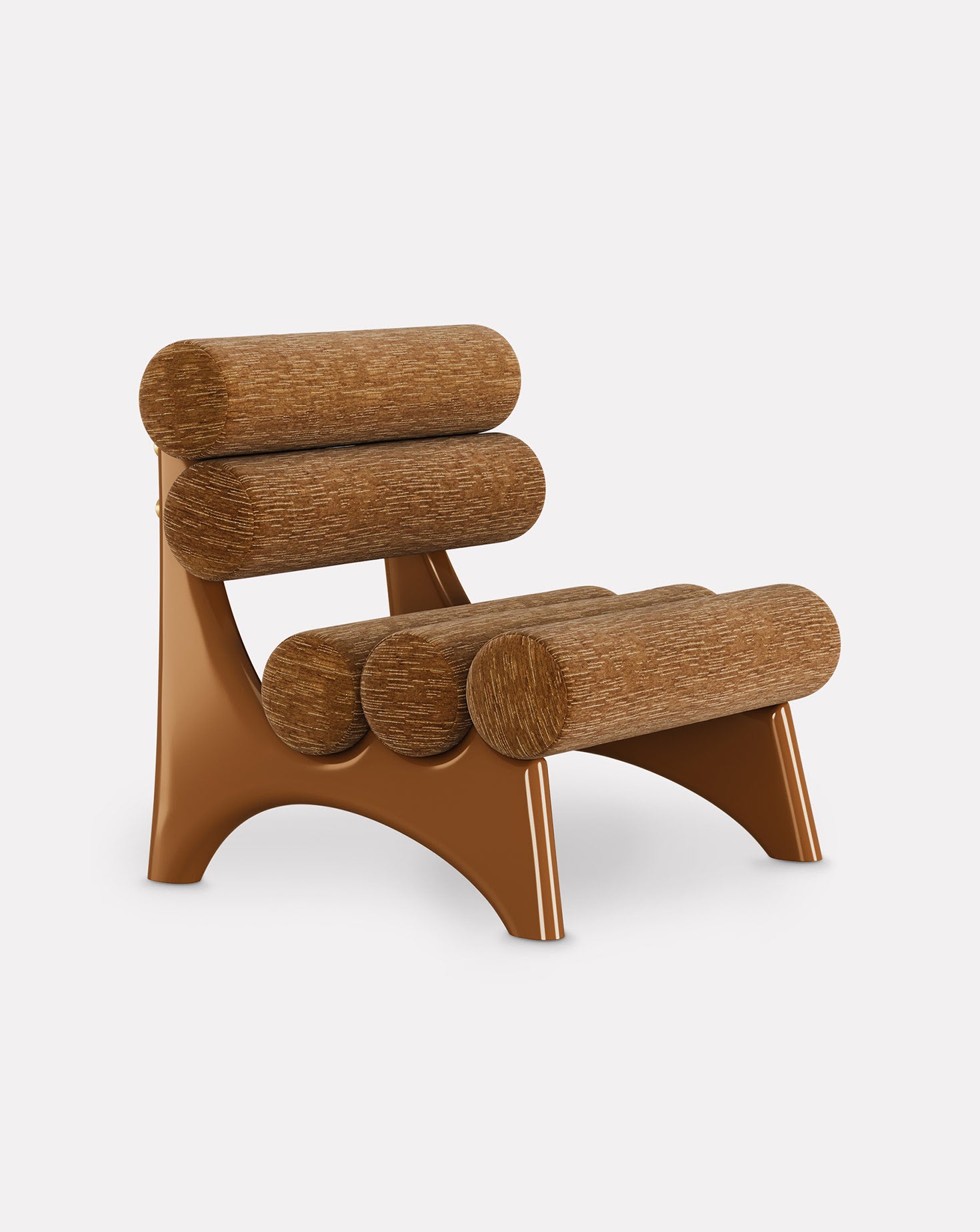 Kintai Wood and Brass Armchair