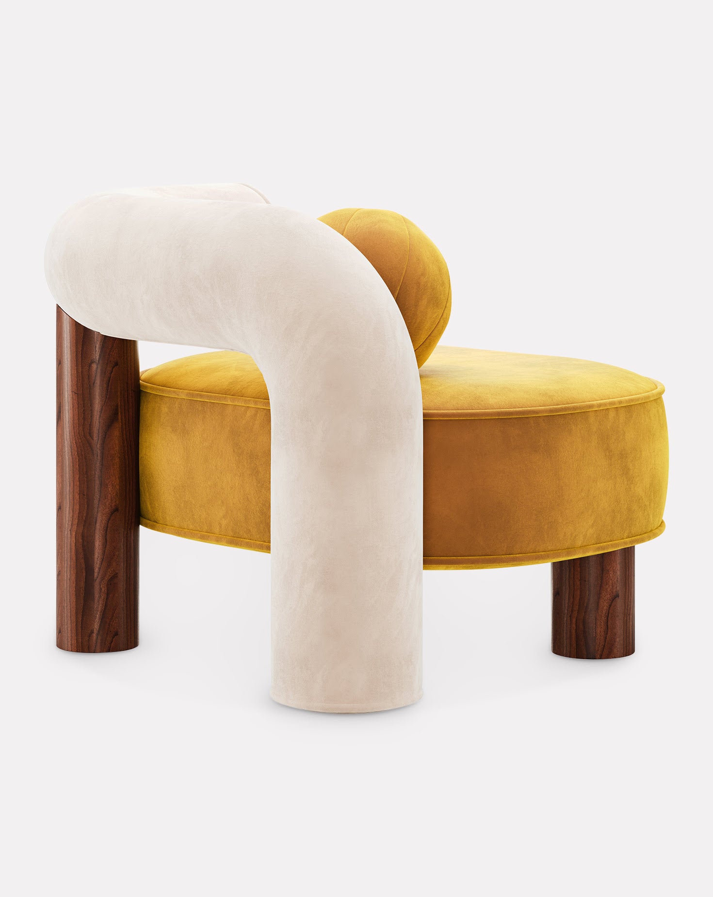 Soleil Marble and Wood Armchair