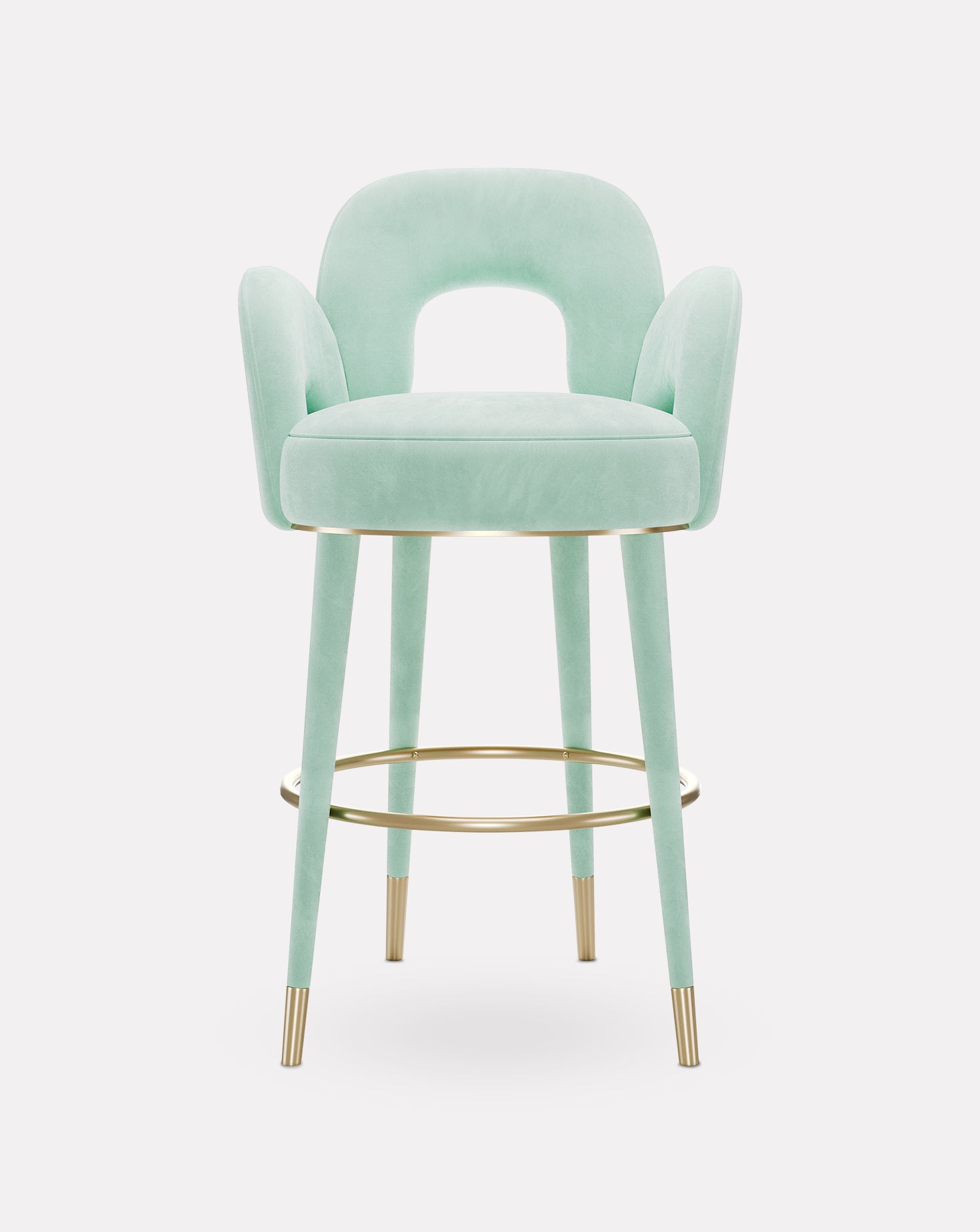 Amuse Brushed Brass Bar Stool