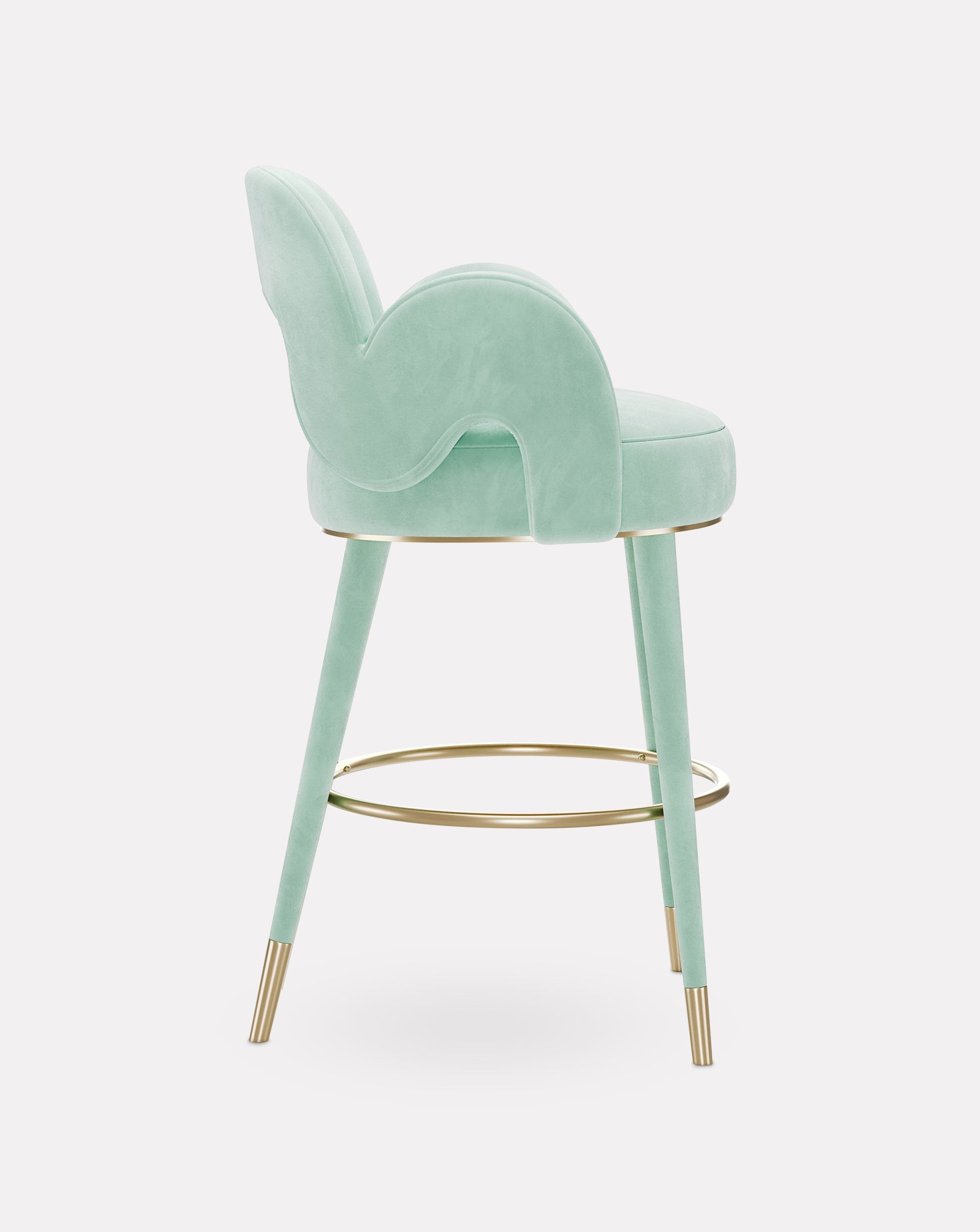 Amuse Brushed Brass Bar Stool