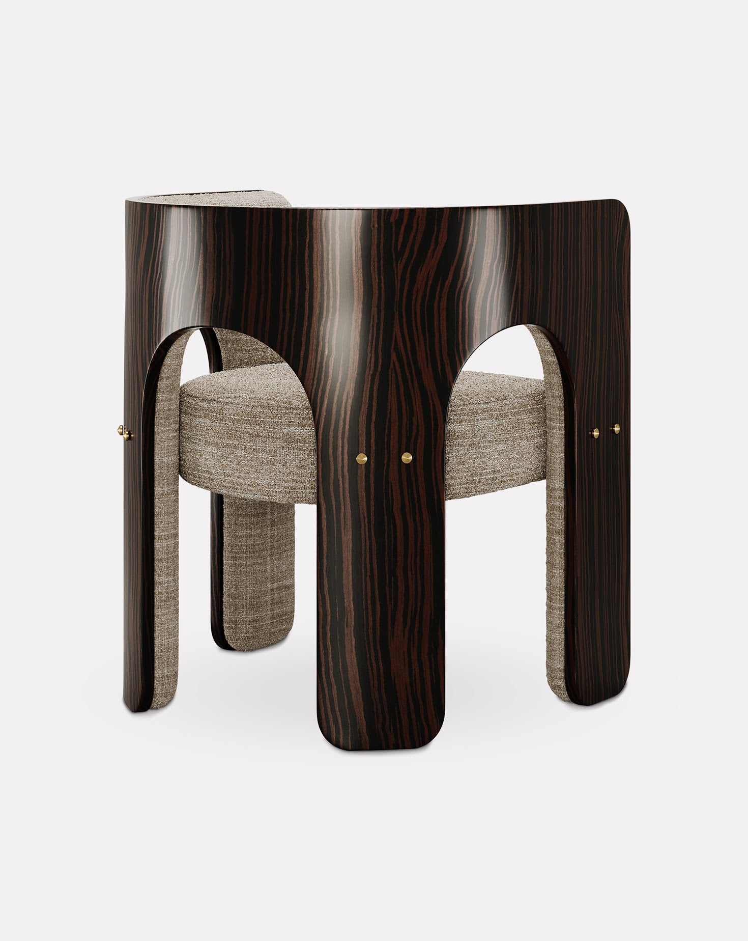 Robusta Brushed Brass Chair