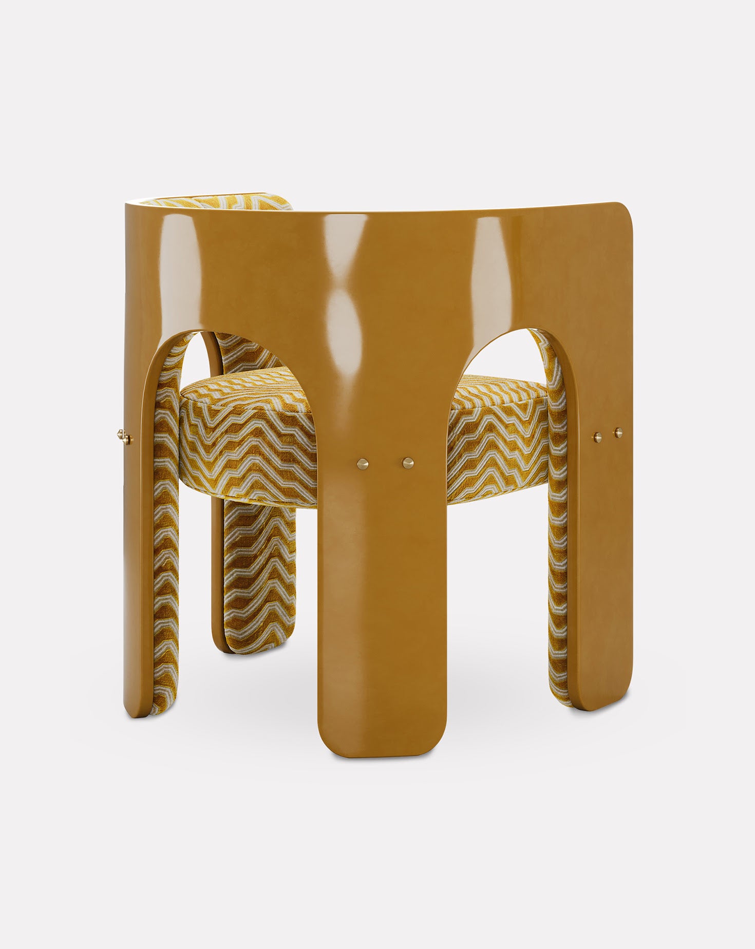 Robusta Brushed Brass Chair