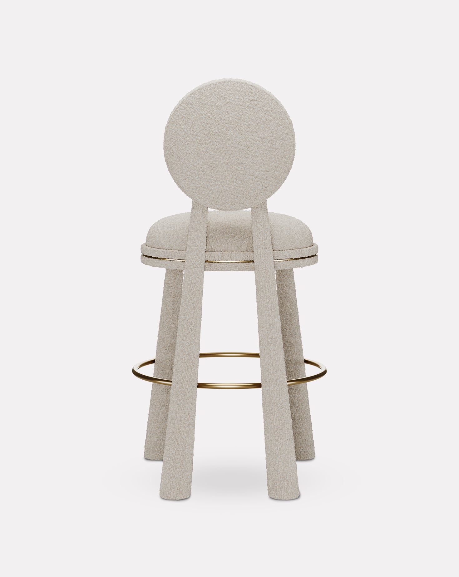 Mouline Brass and Velvet Bar Stool