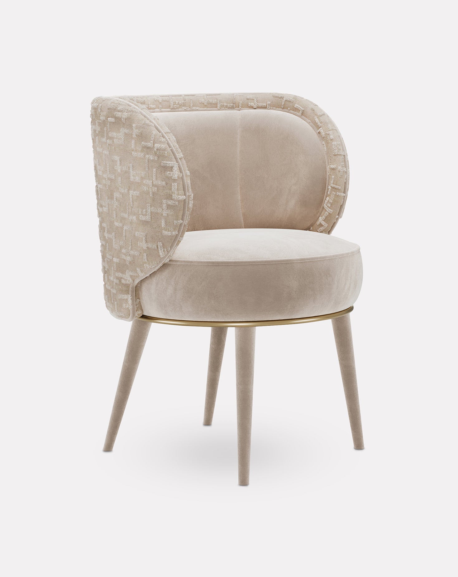 Valentina Brushed Brass Chair