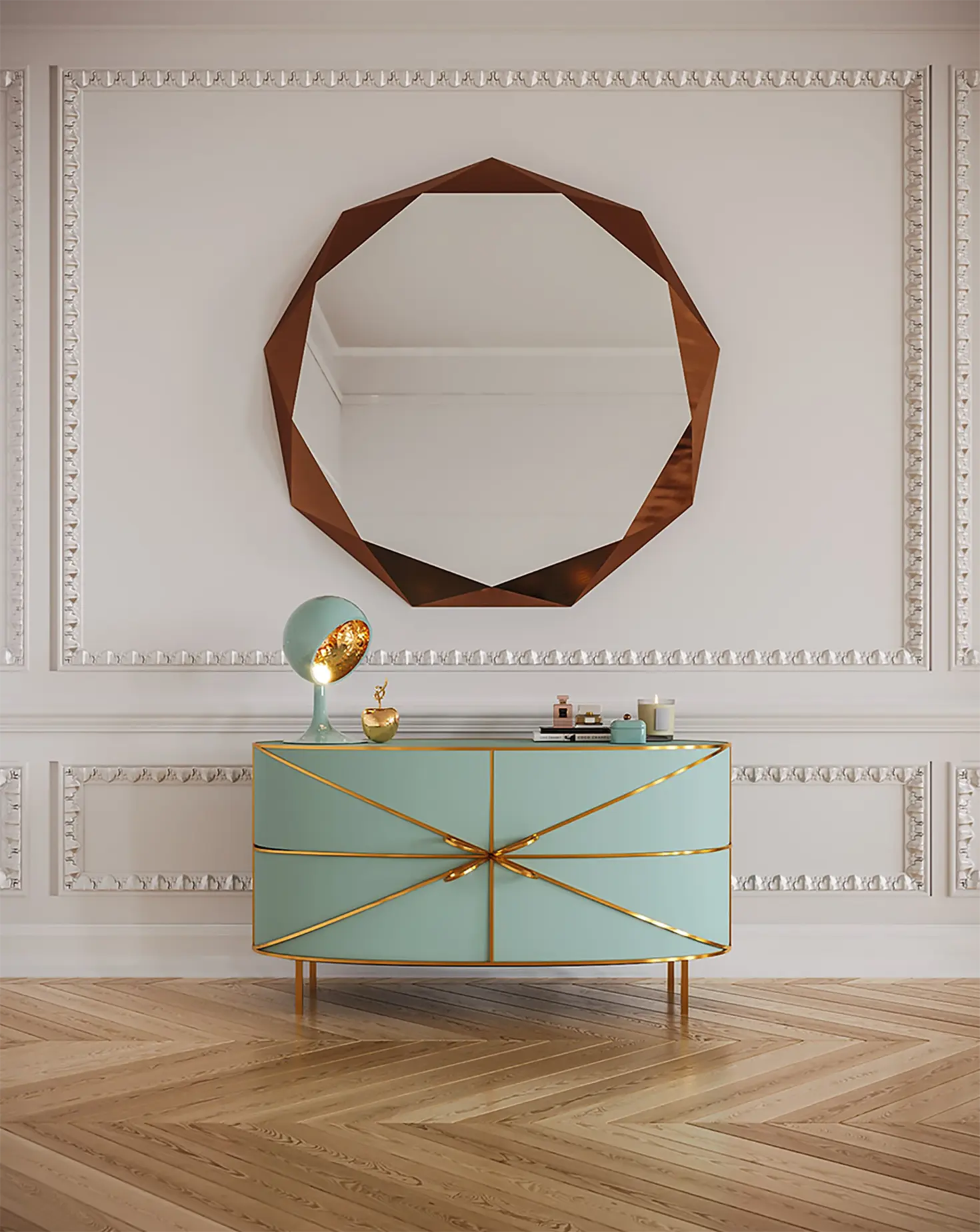 Nika Zupanc 88 Secrets Jade Oro Sideboard Scarlet Splendour